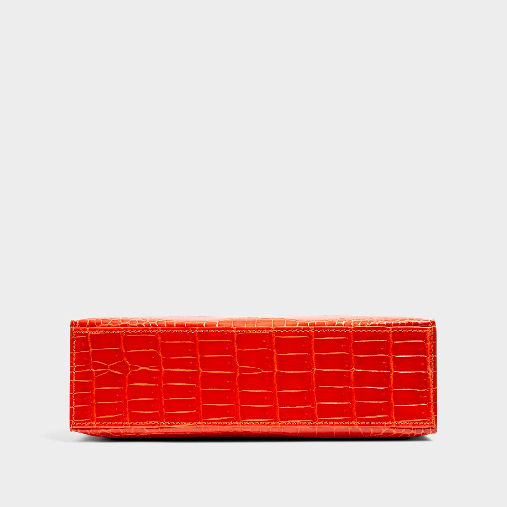 Hermès Kelly Pochette Mini Croc Sanguine Gold Hardware