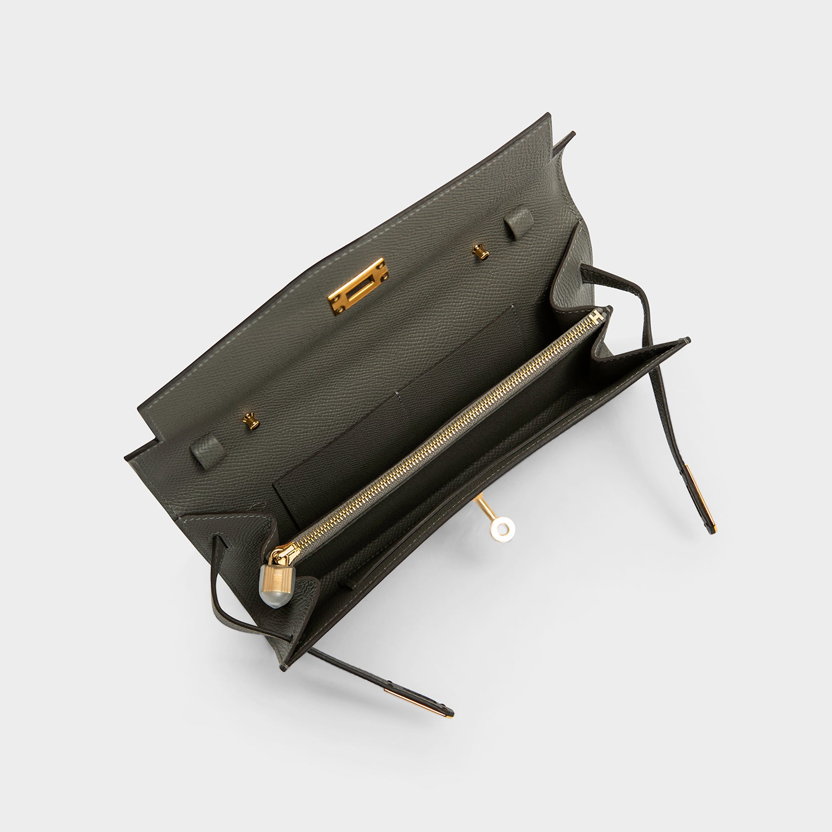 Hermès Kelly To Go Epsom Gris Meyer Gold Hardware