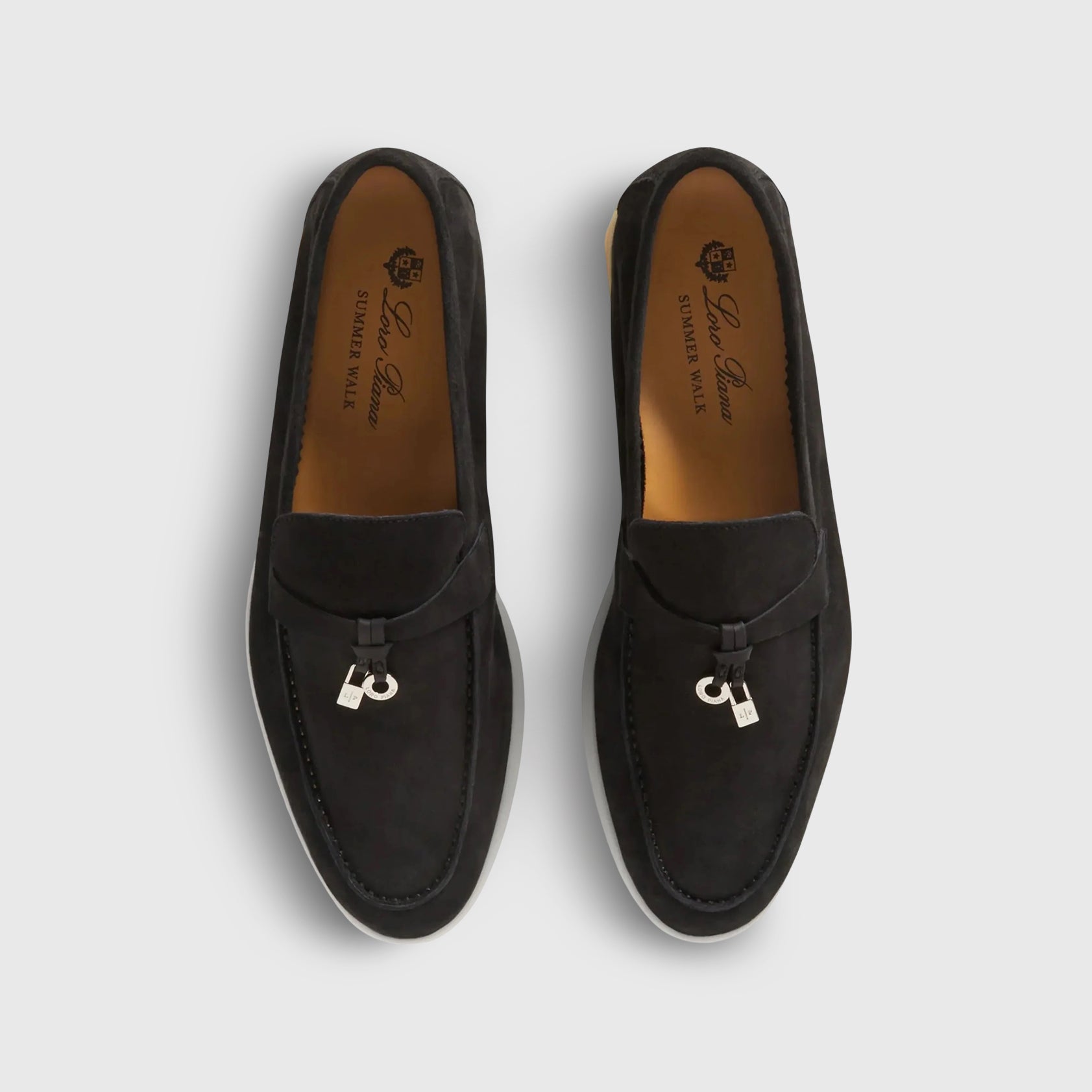 Loro Piana Summer Charms Walk Suede Caviar