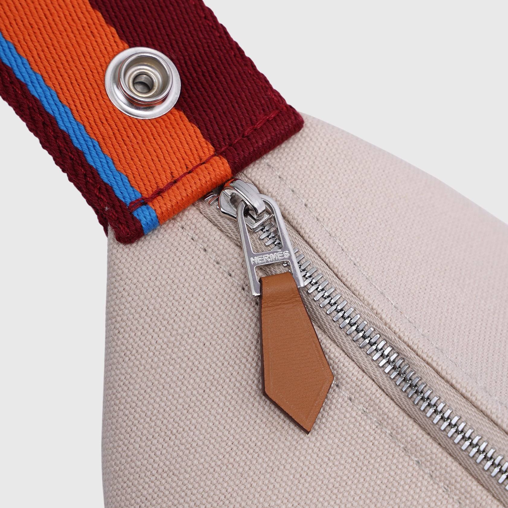 Hermès Bride De Brac Toiletry Bag Canvas Beige Palladium Hardware