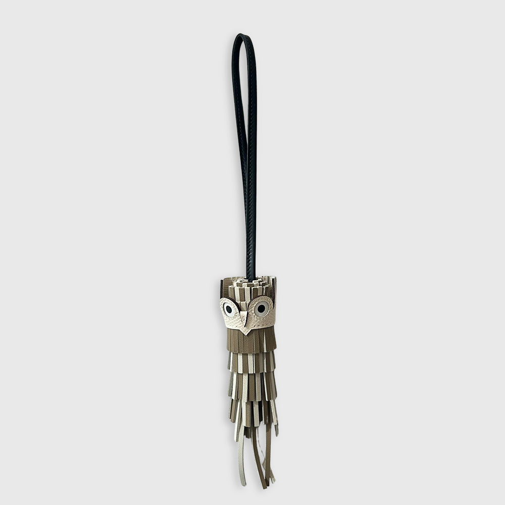 Hermès Chouette Charm Marfa/Craie/Noir/Nata/Blanc