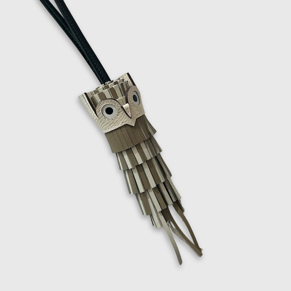 Hermès Chouette Charm Marfa/Craie/Noir/Nata/Blanc