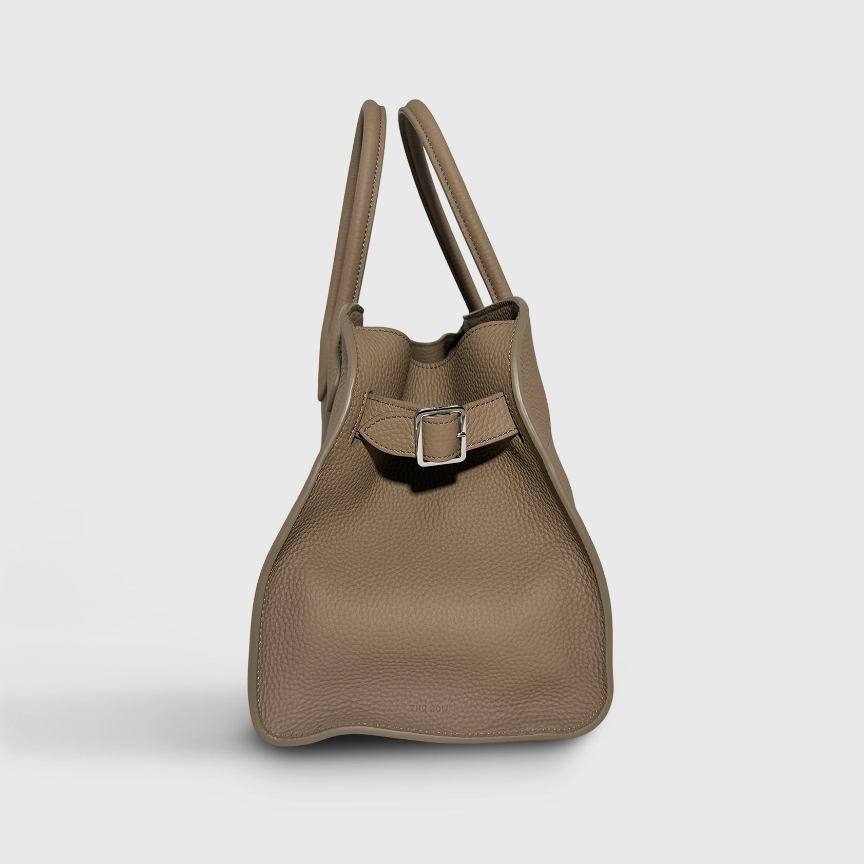 The Row Margaux 12 Pebbled leather taupe