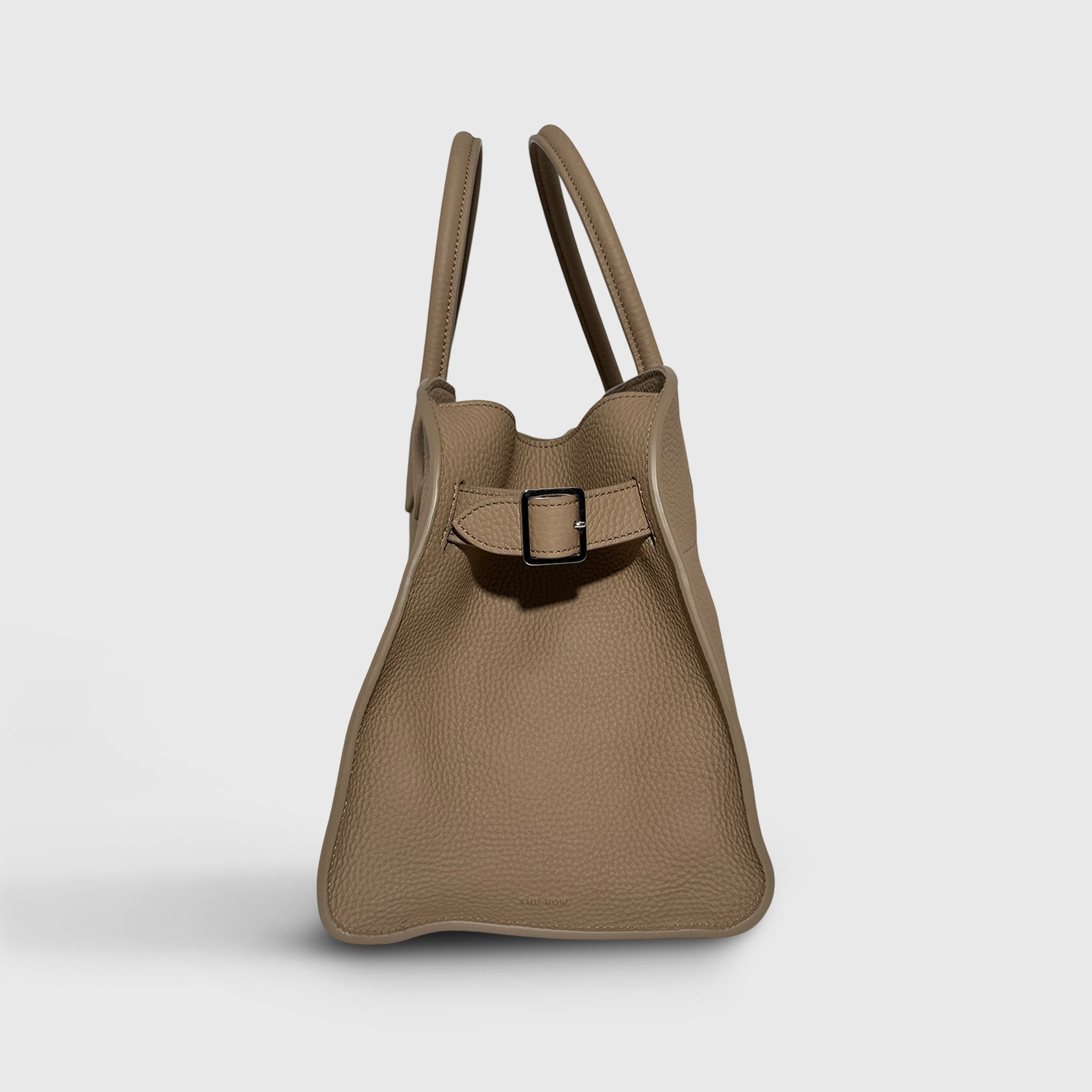 The Row Margaux 12 Pebbled leather taupe