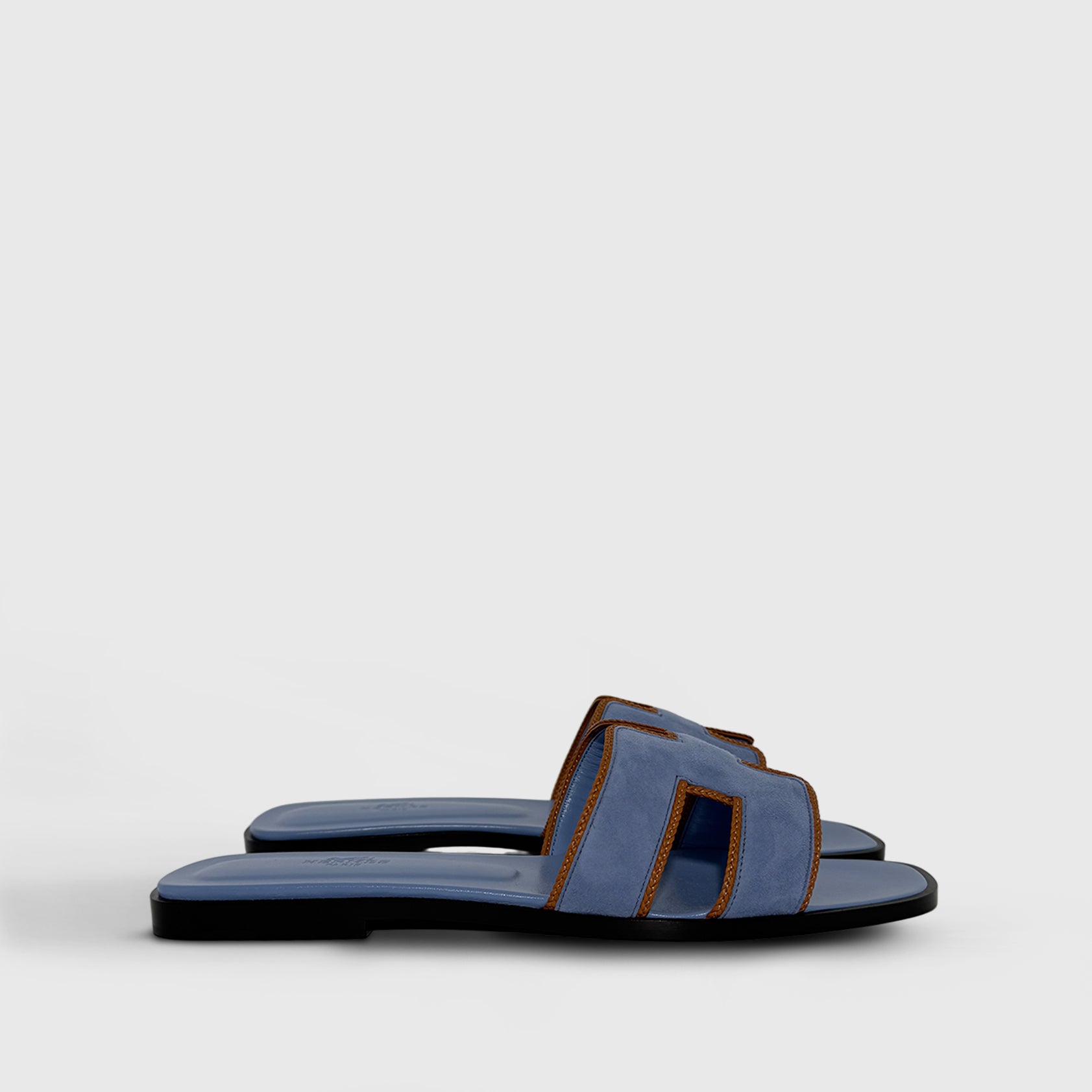 Hermès Oran Sandals Blue jean/ Natural
