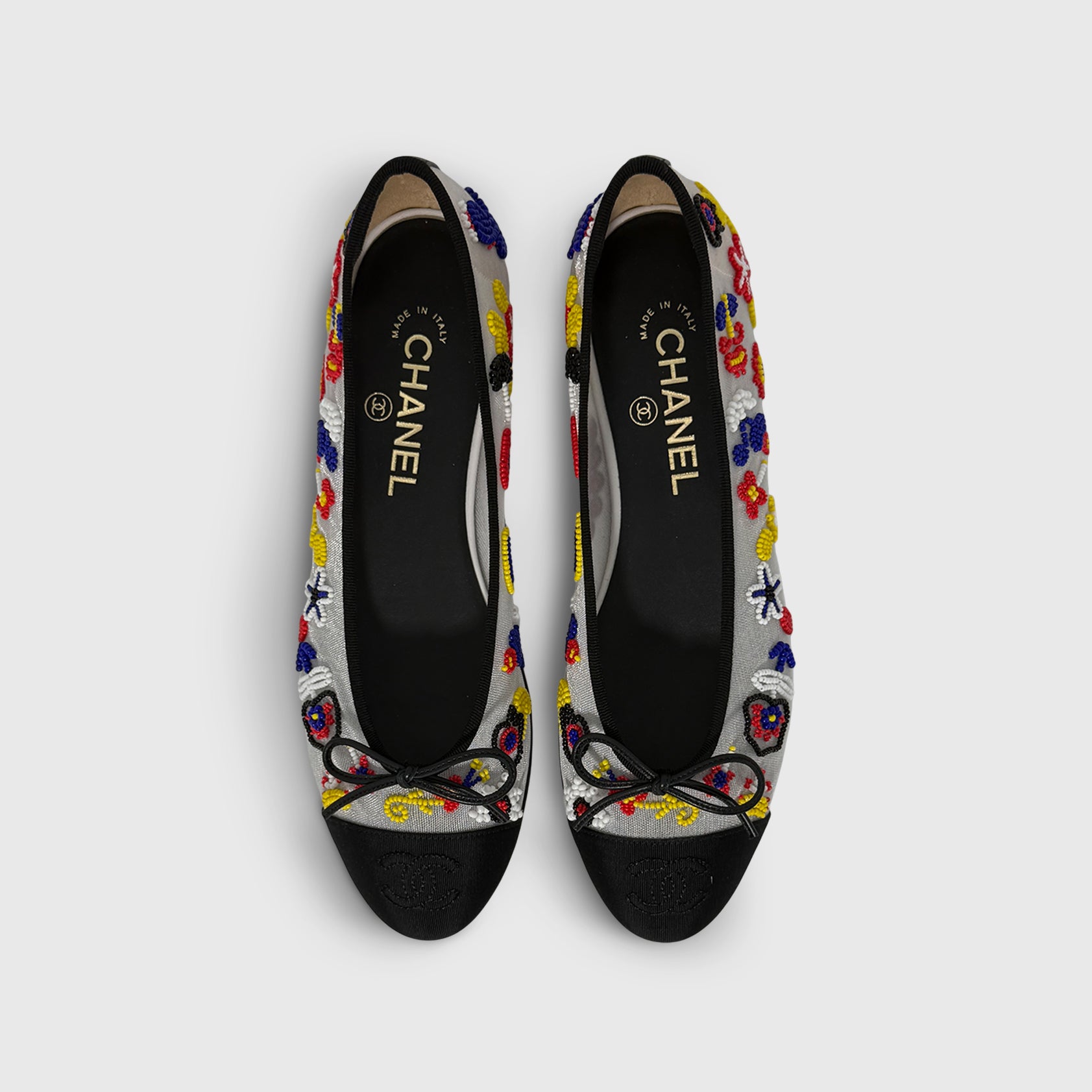 Chanel ballerina beaded flats