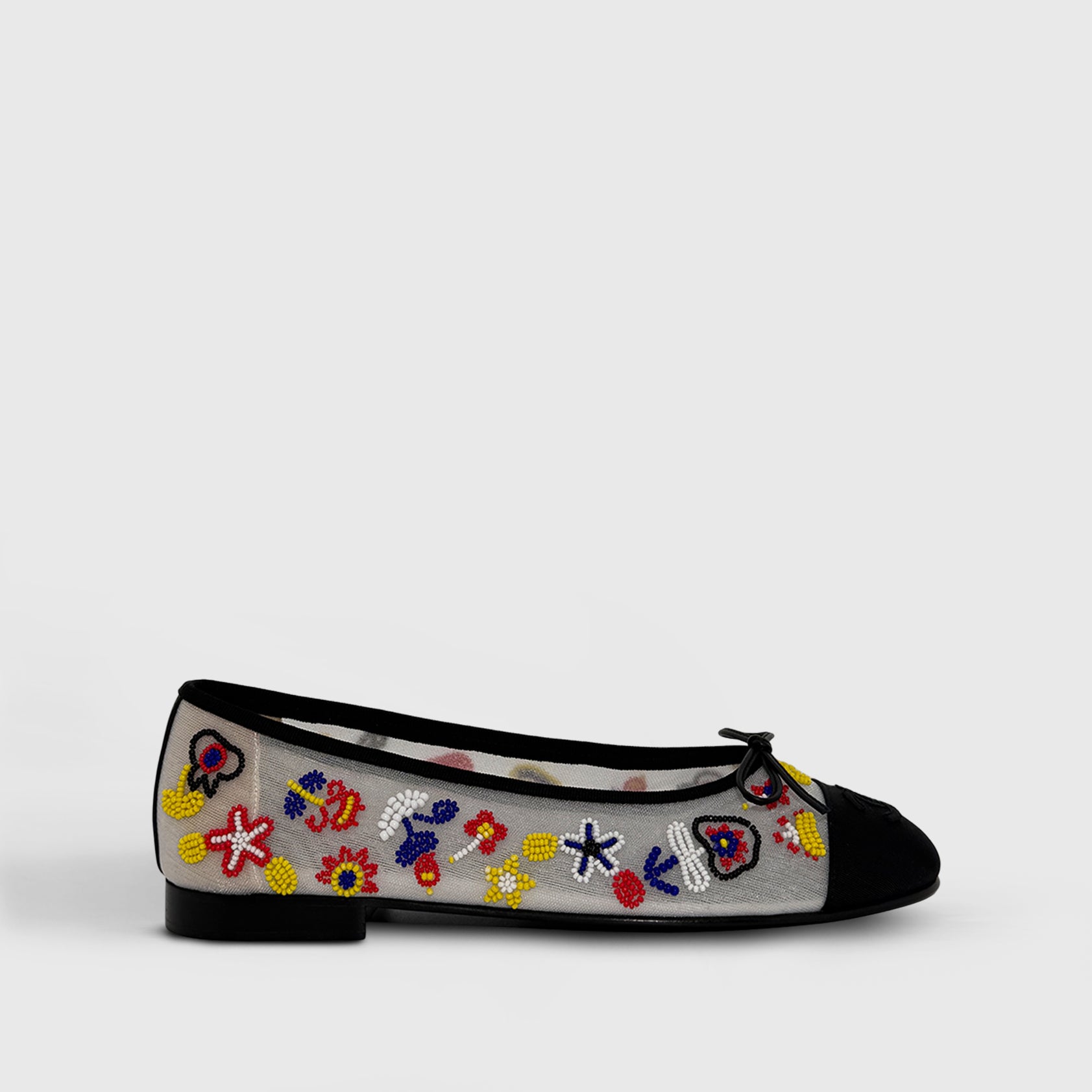 Chanel ballerina beaded flats