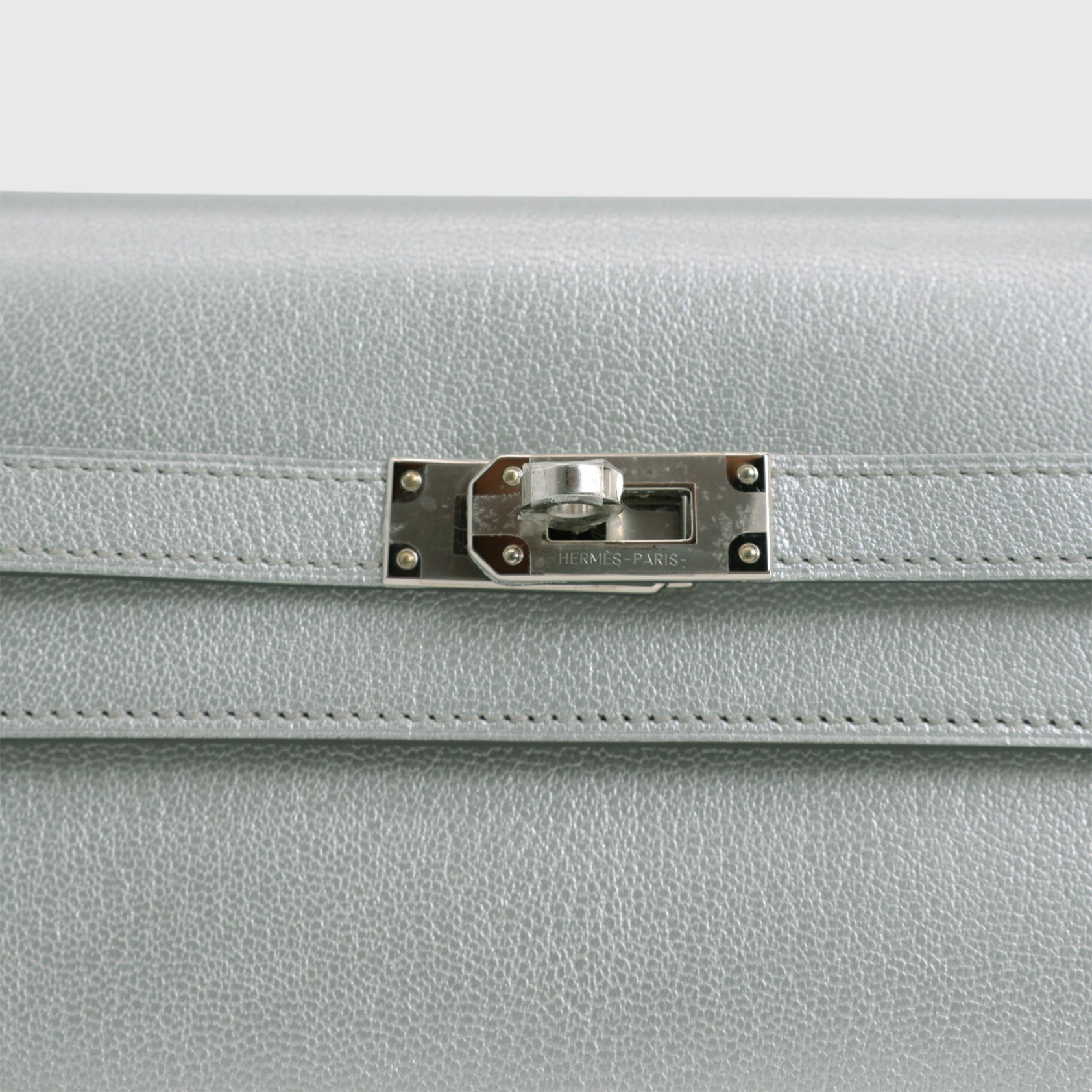 Hermès Kelly To Go Chamkilight Chevre Gris Argente Palladium Hardware