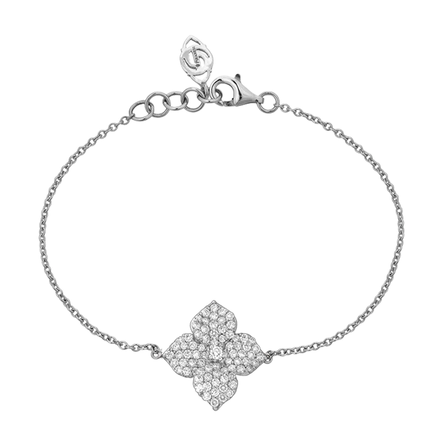 Piranesi Fiore Small Flower Bracelet White Gold In Diamond - eliteUSA