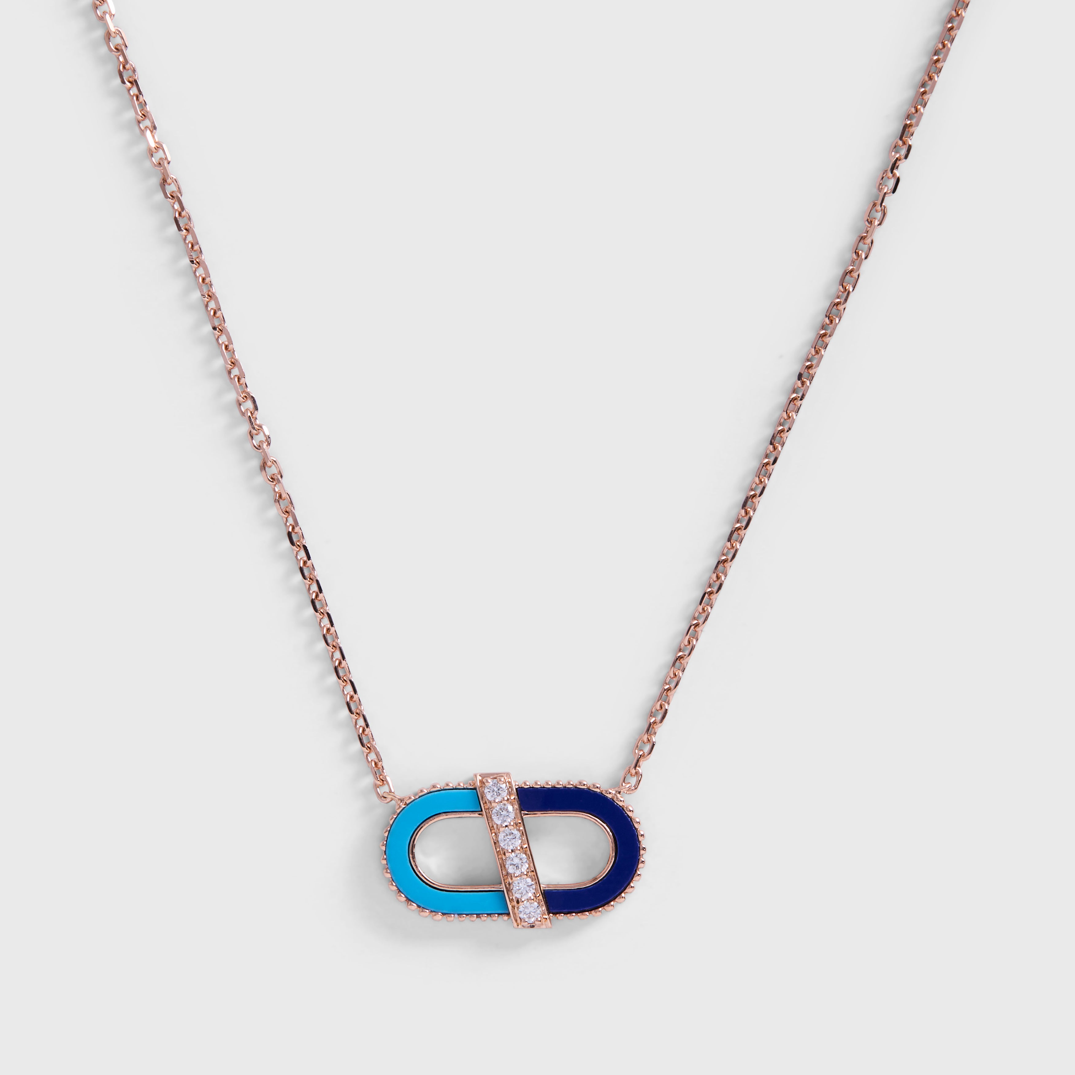 Children’s Vitamin Pink Mini Pendant - Lapis Lazuli and Turquoise