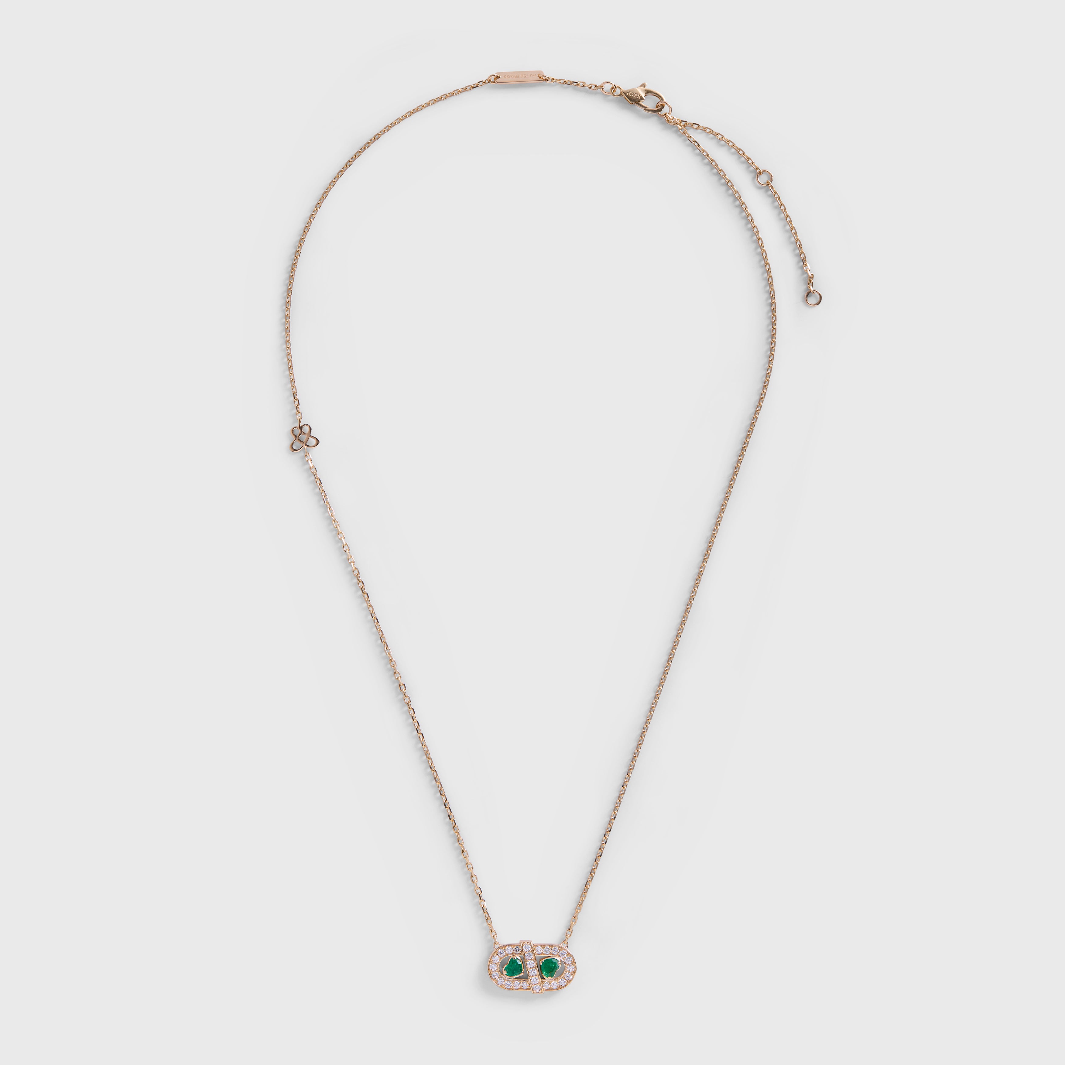 Children’s Vitamin Pink Mini Pendant - Emerald Hearts