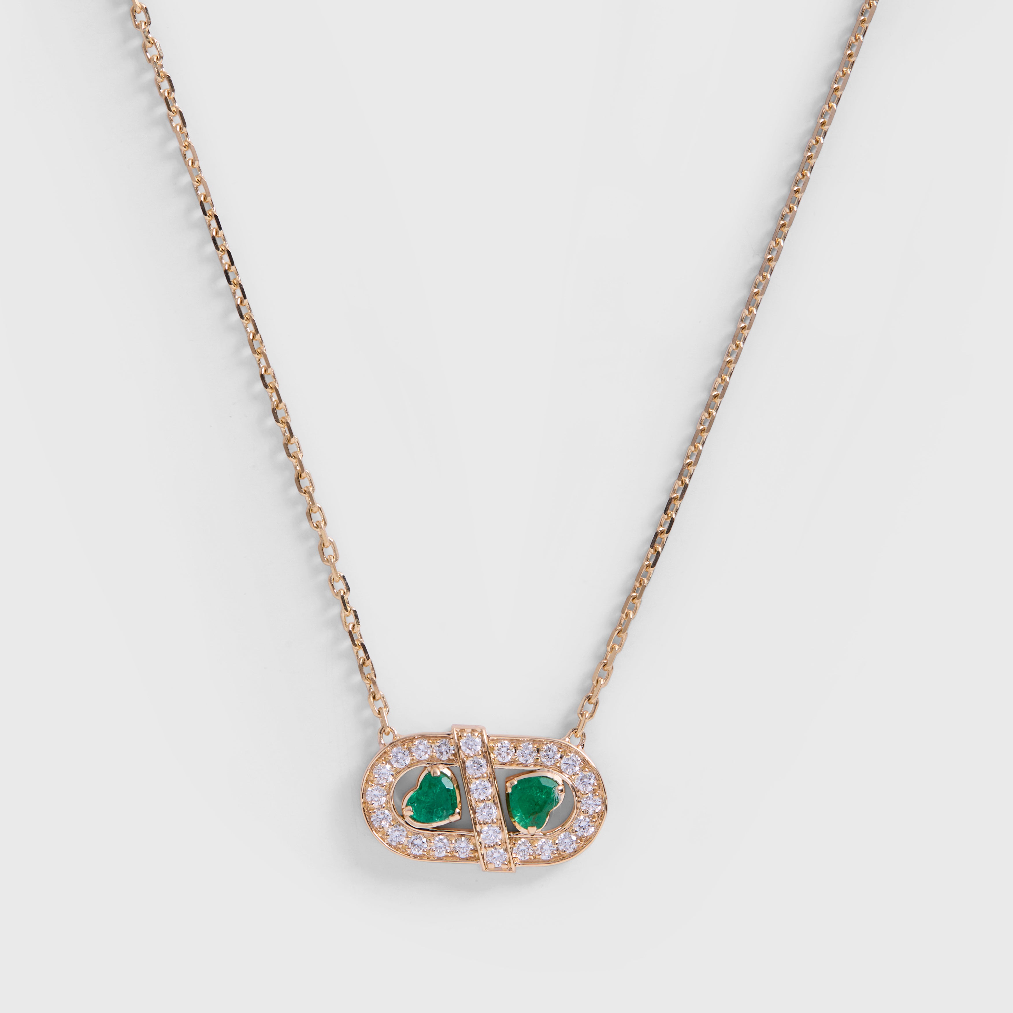 Children’s Vitamin Pink Mini Pendant - Emerald Hearts