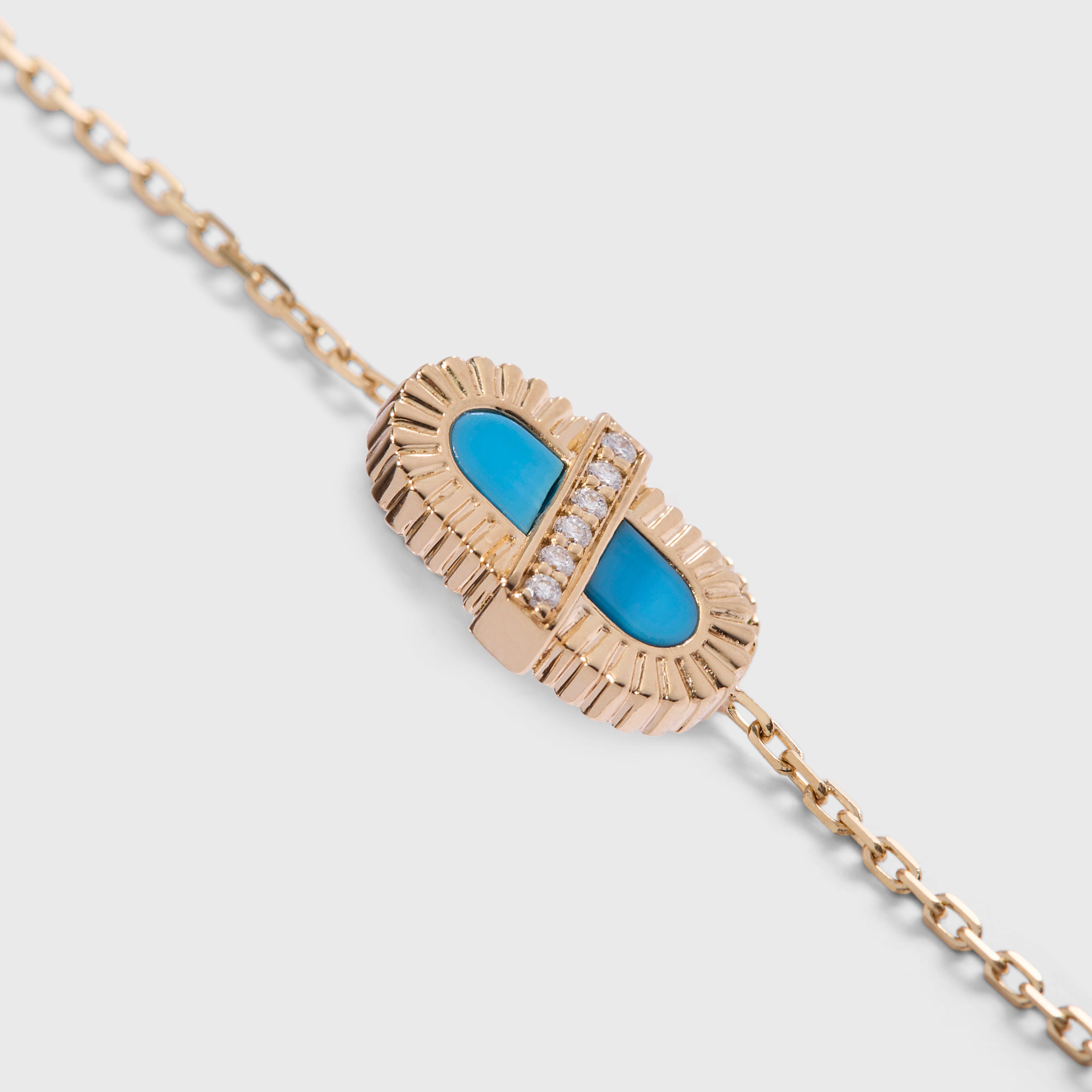 Children’s Vitamin Pink Mini Bracelet - Ribbon Turquoise