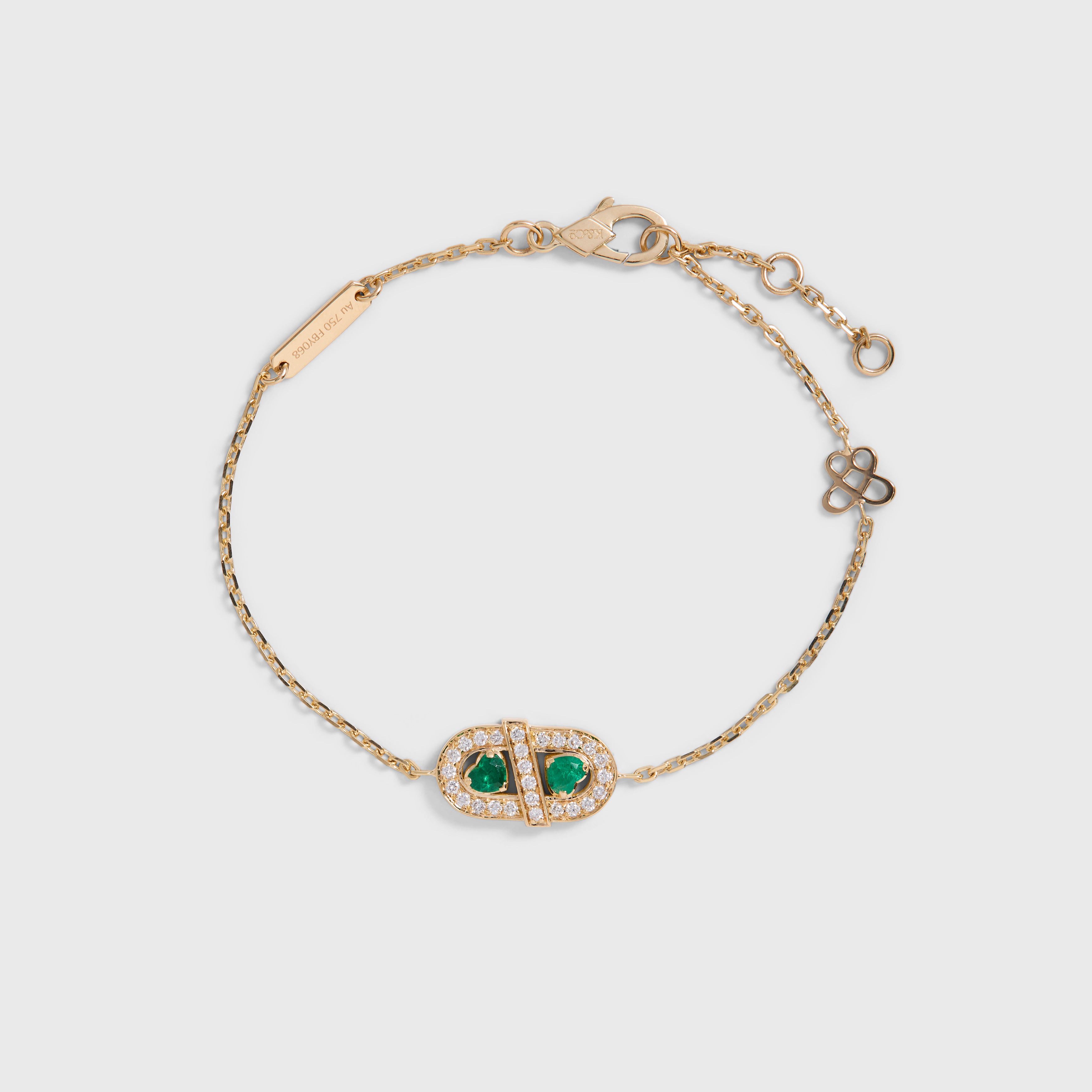 Children’s Vitamin Pink Mini Bracelet - Emerald Hearts