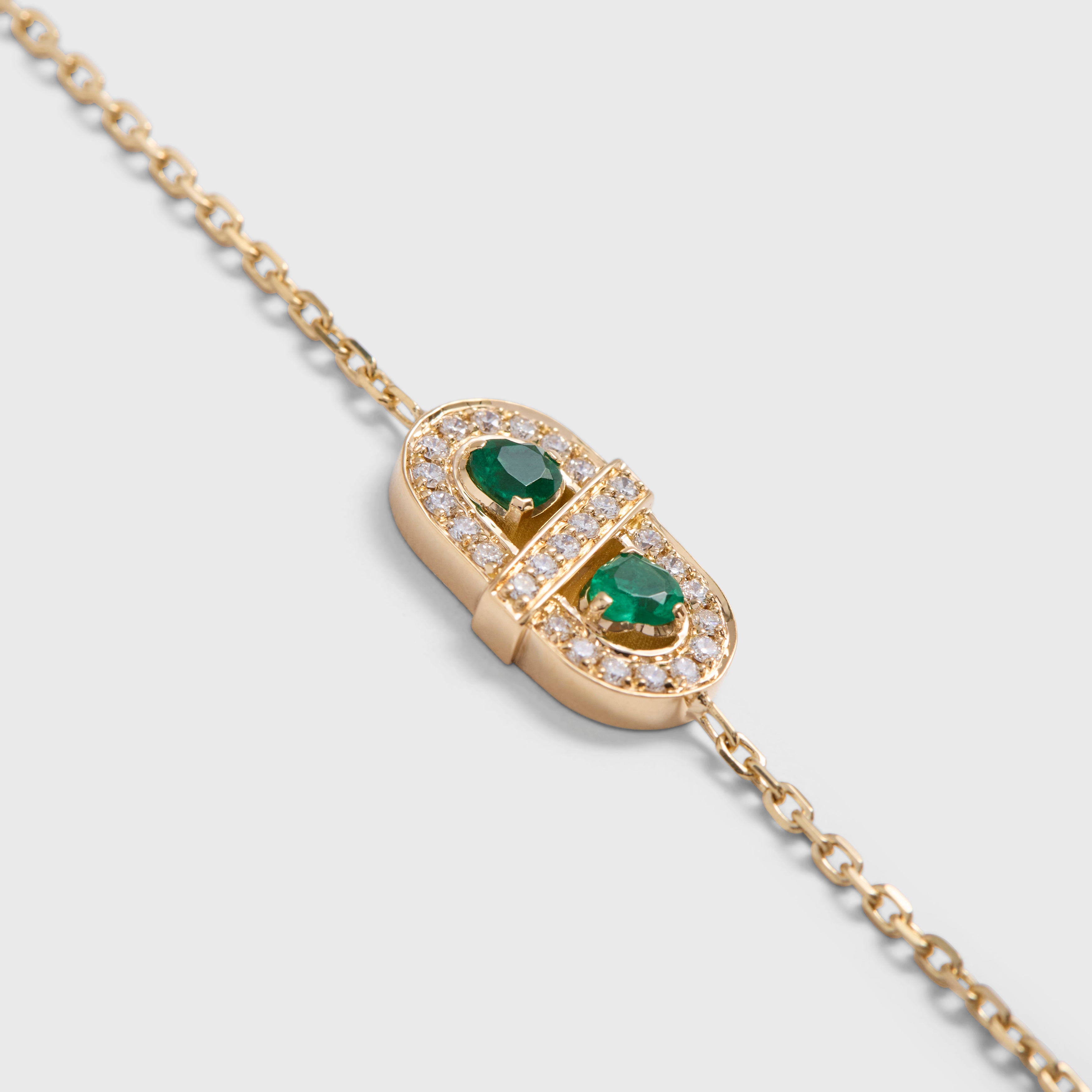 Children’s Vitamin Pink Mini Bracelet - Emerald Hearts