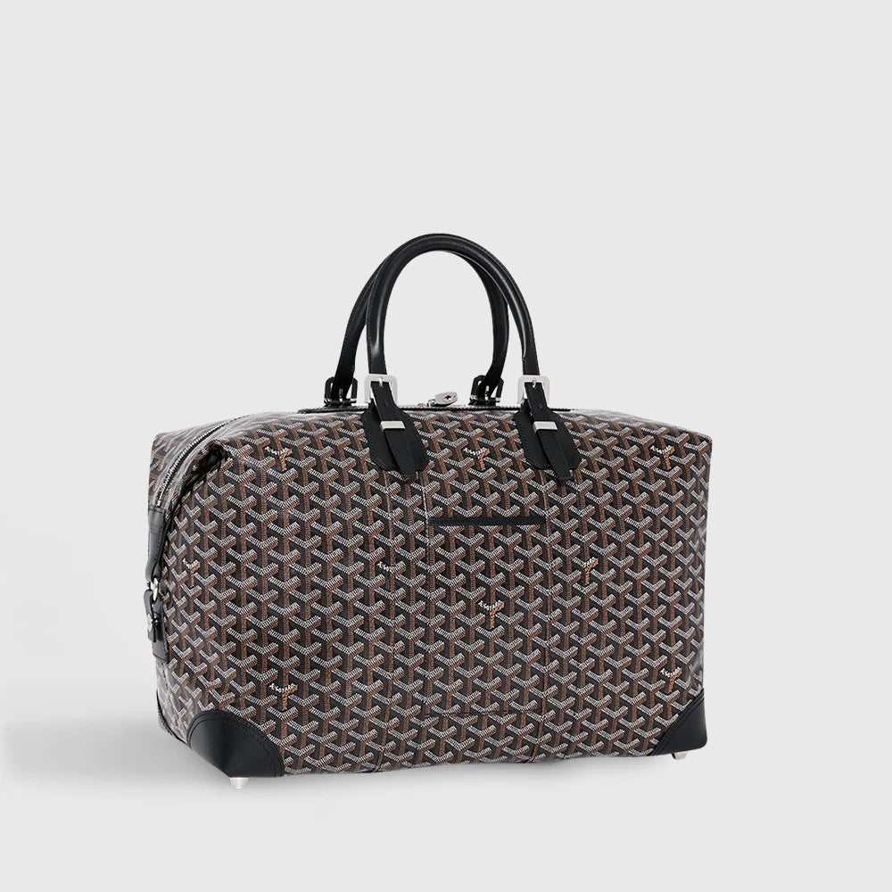 Goyard Bowling Bag 45 Goyardine Canvas Black Palladium Hardware