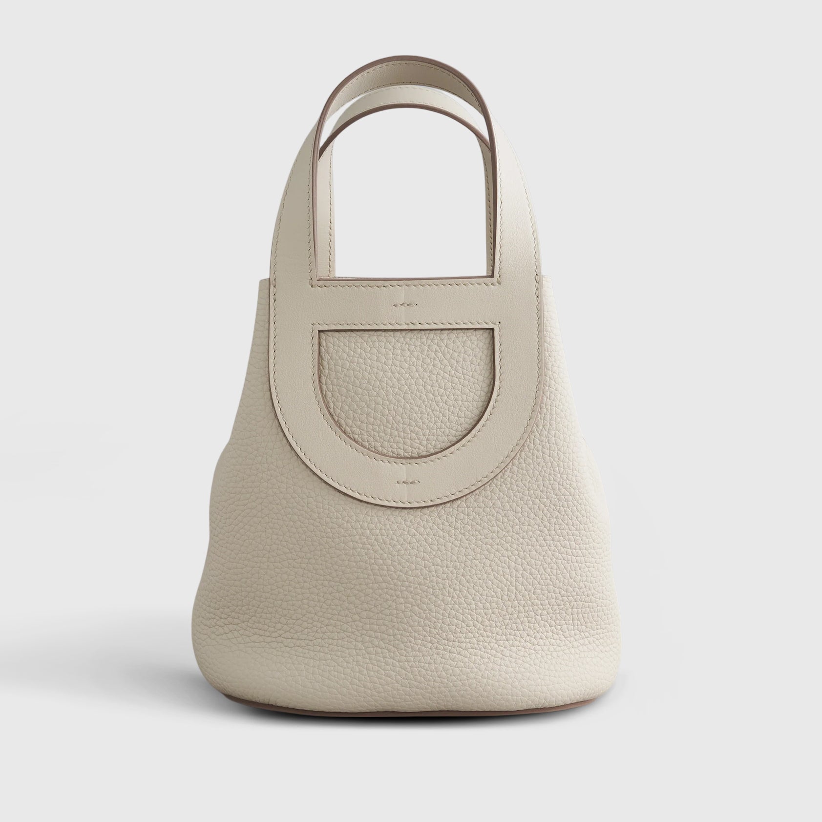 Hermès In-The-Loop Bag 18 Clemence, Swift Beton Gold Hardware - eliteUSA 