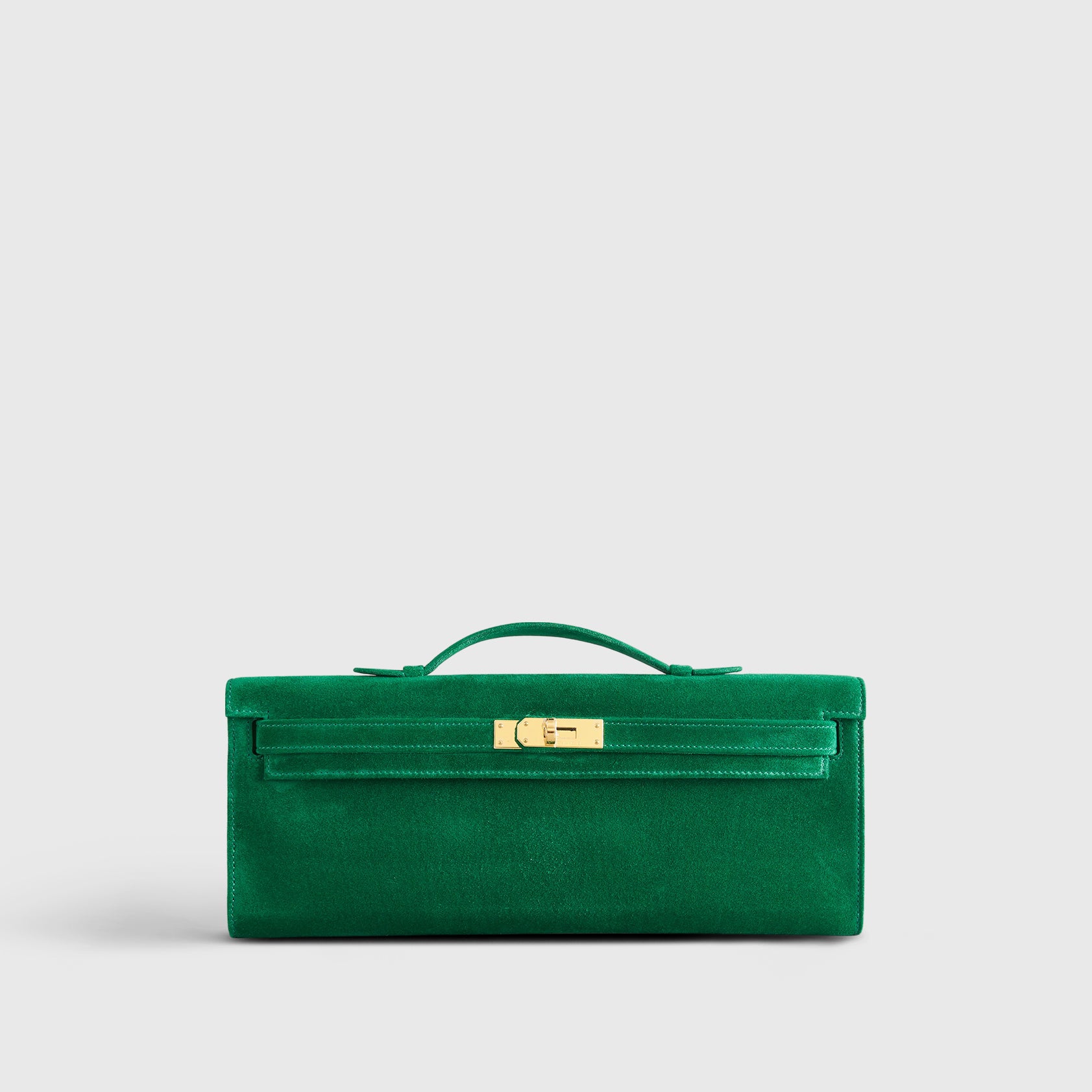Hermès Kelly Cut Suede Cactus Gold Hardware - eliteUSA 