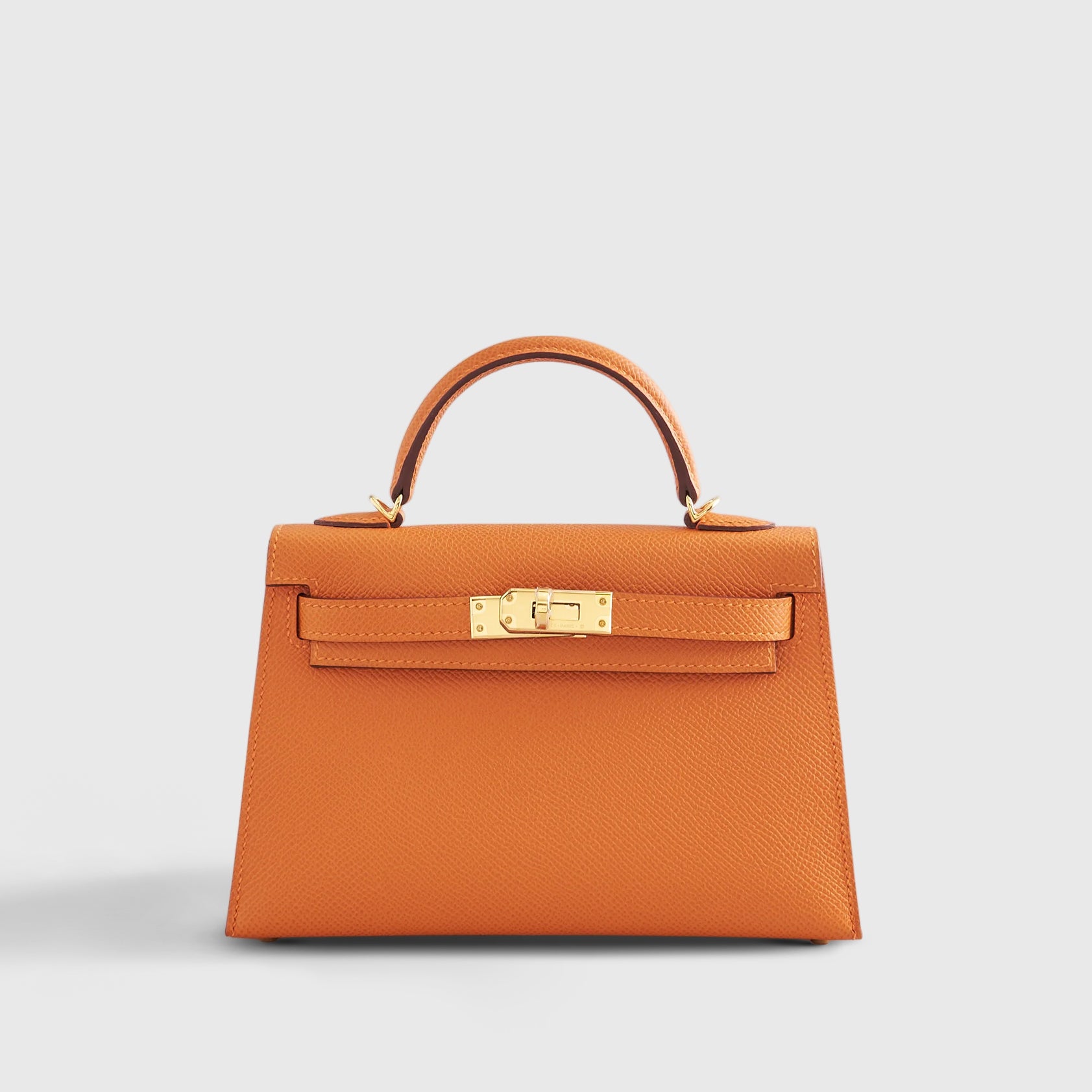Hermès Kelly Mini Epsom Orange Gold Hardware - eliteUSA 
