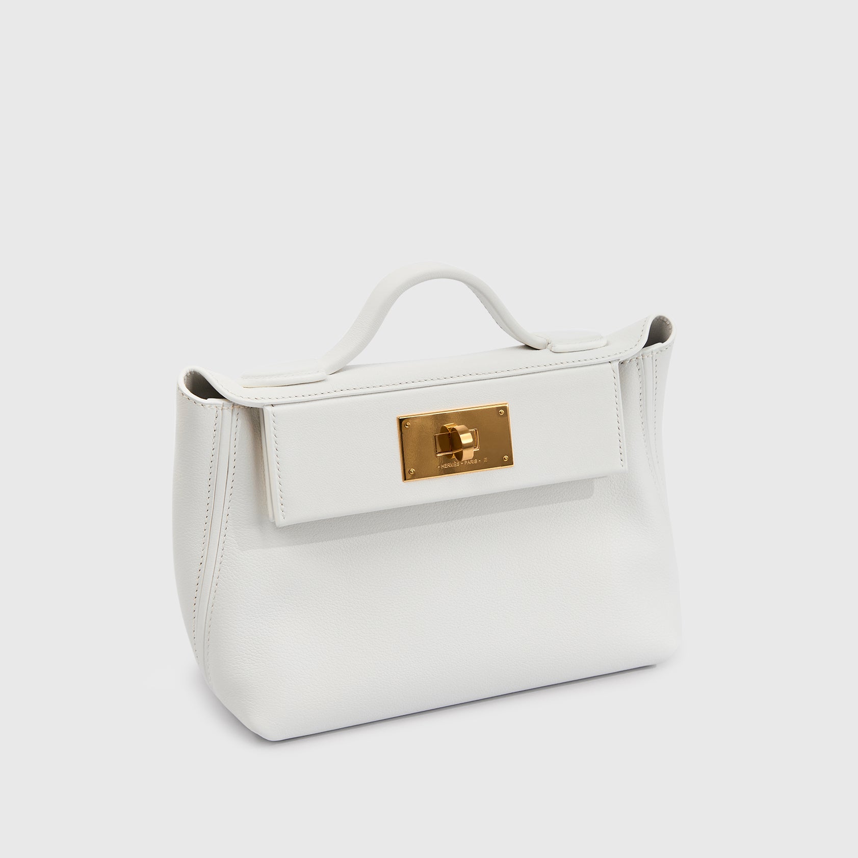Hermès 24/24 Mini Swift New White/New White Gold Hardware