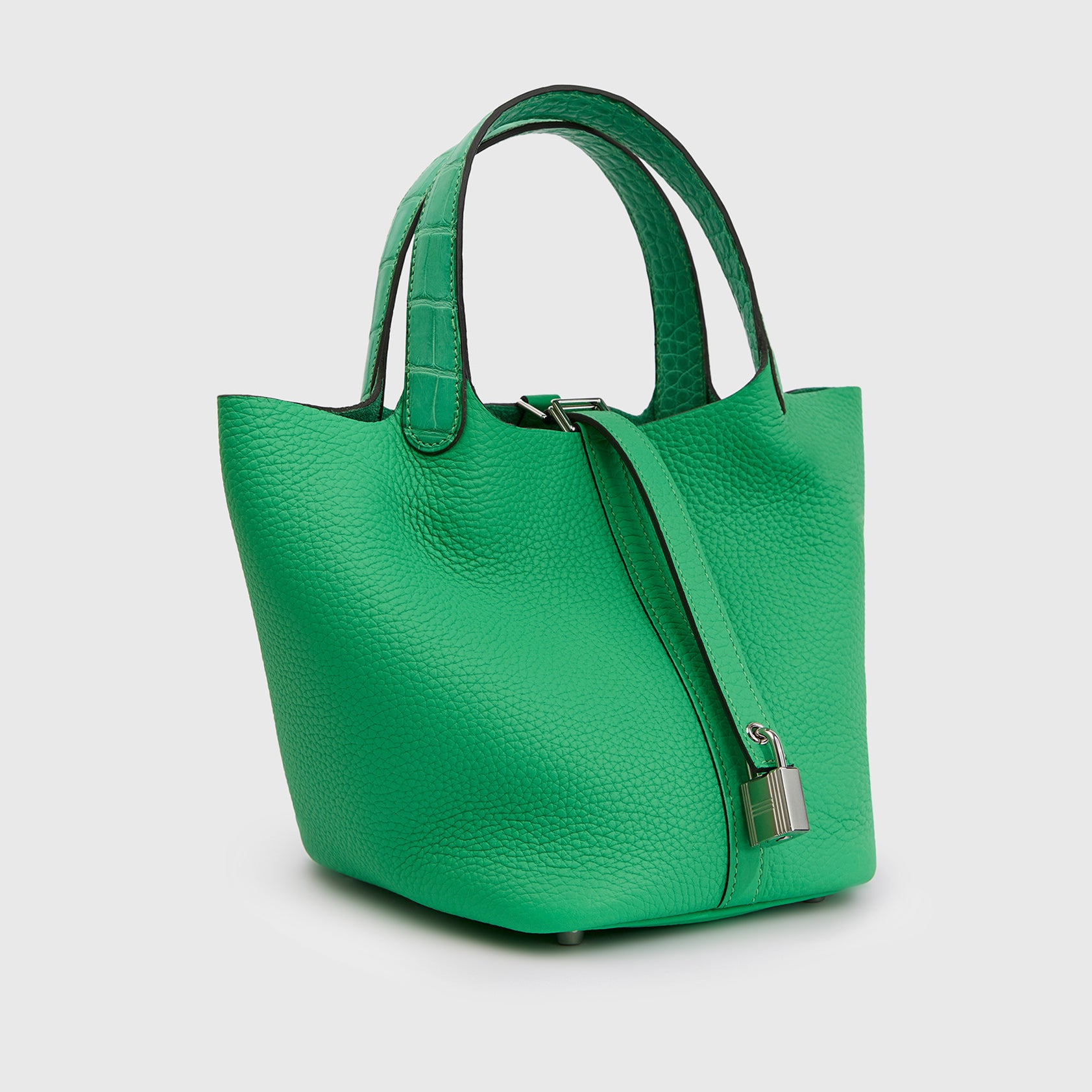 Hermès s Picotin Touch 18 Croc Vert ComicPalladium Hardware