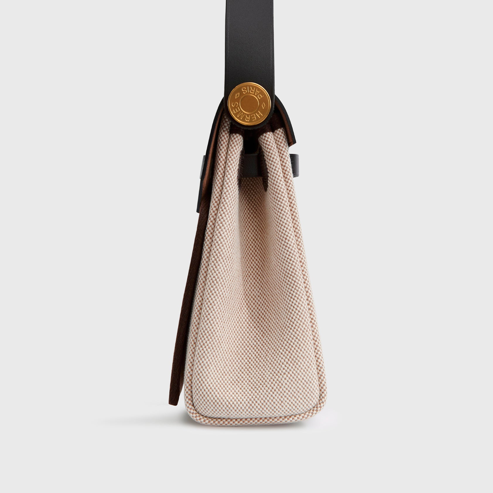 Hermès Herbag Mini Ecru Beige/Ebene Gold Hardware