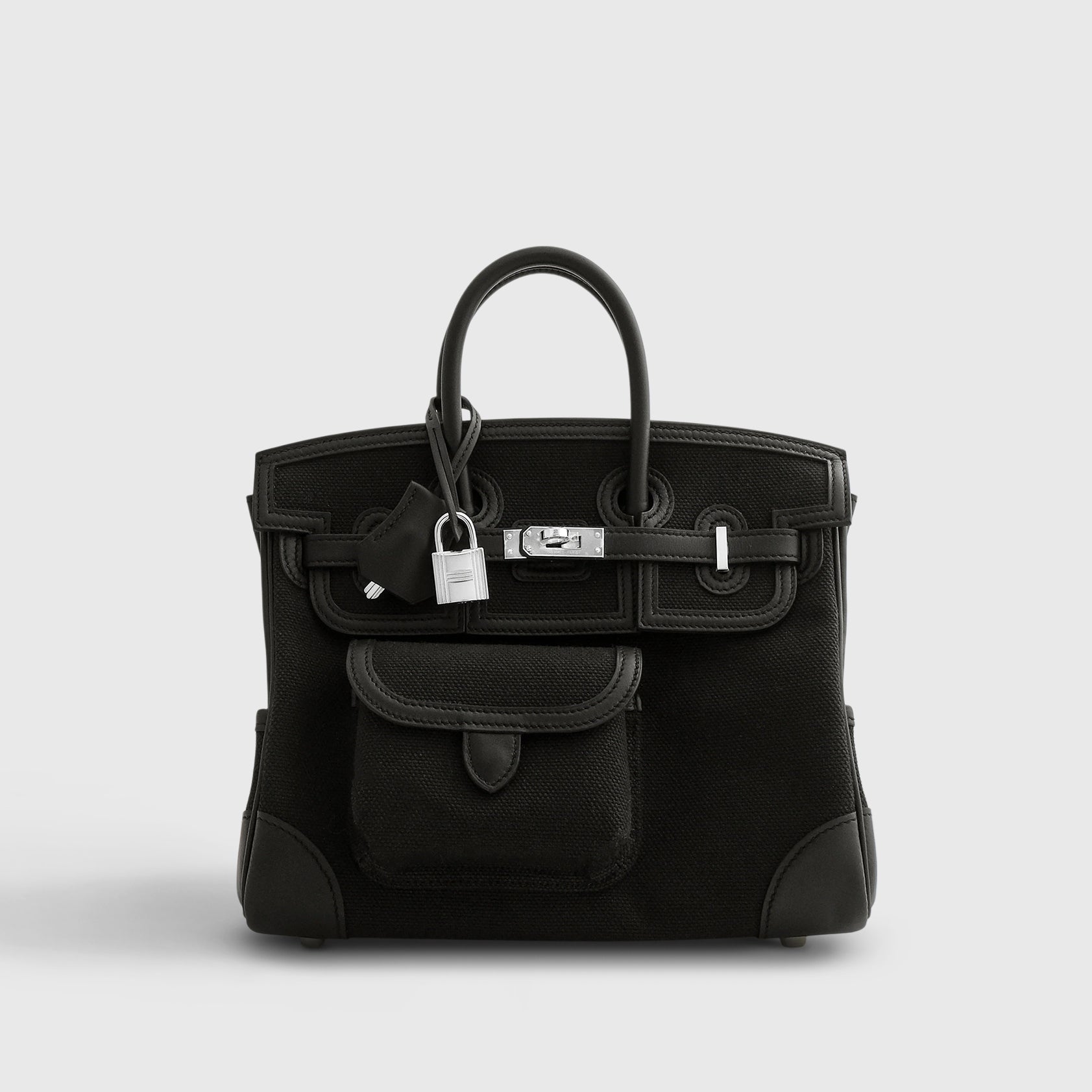 Hermès Birkin Cargo 25 Black/ Black Palladium Hardware - eliteUSA 