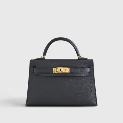 Hermès Kelly Mini Epsom Sellier Black Gold Hardware