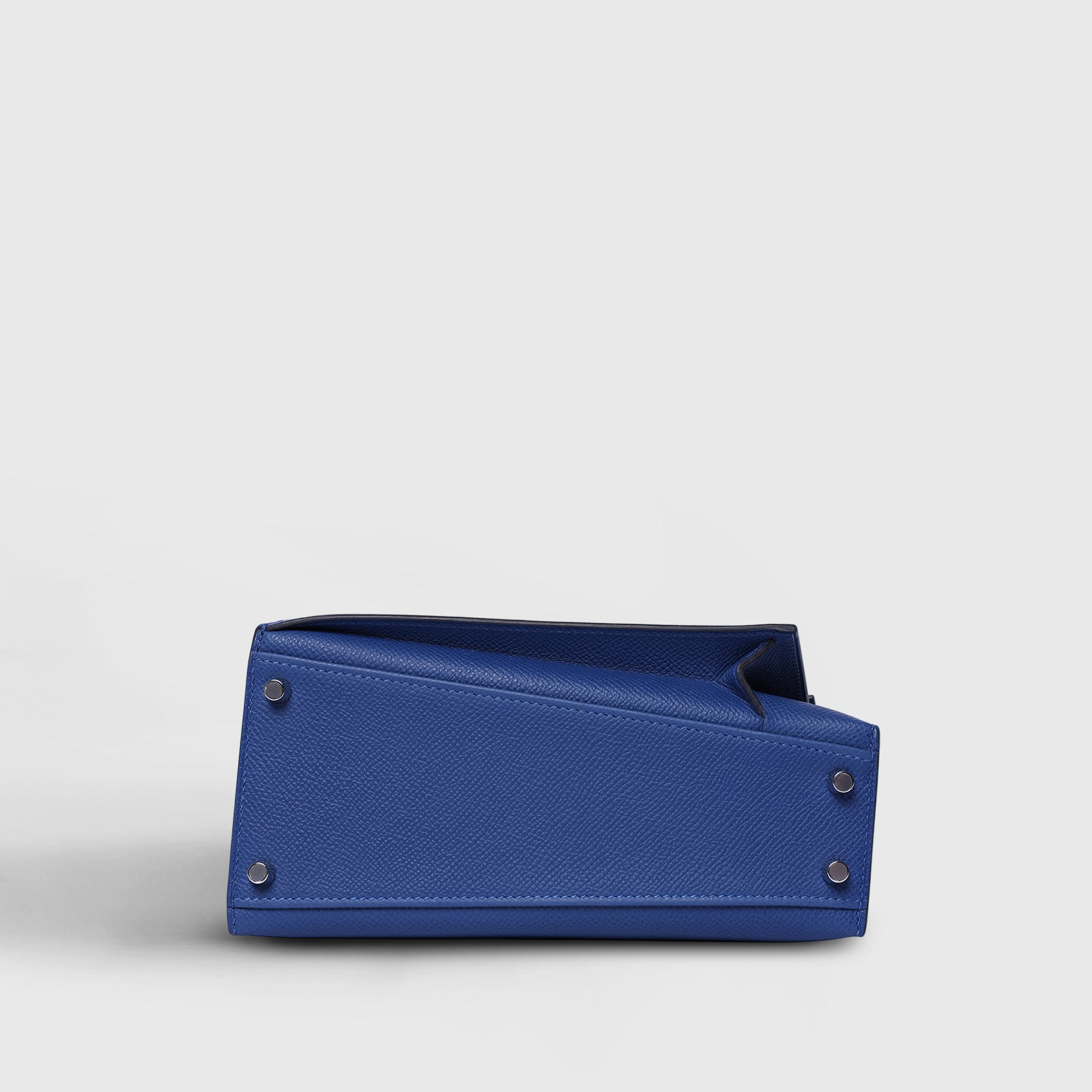 Hermes Kelly Desordre Epsom Blue Tie Palladium Hardware