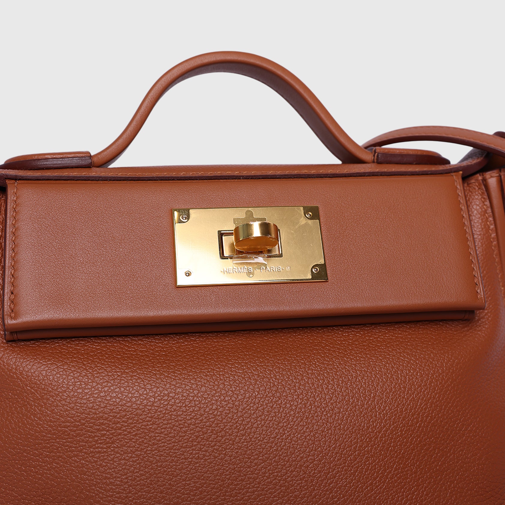 Hermès 24/24 Mini Clemence Gold Gold Hardware