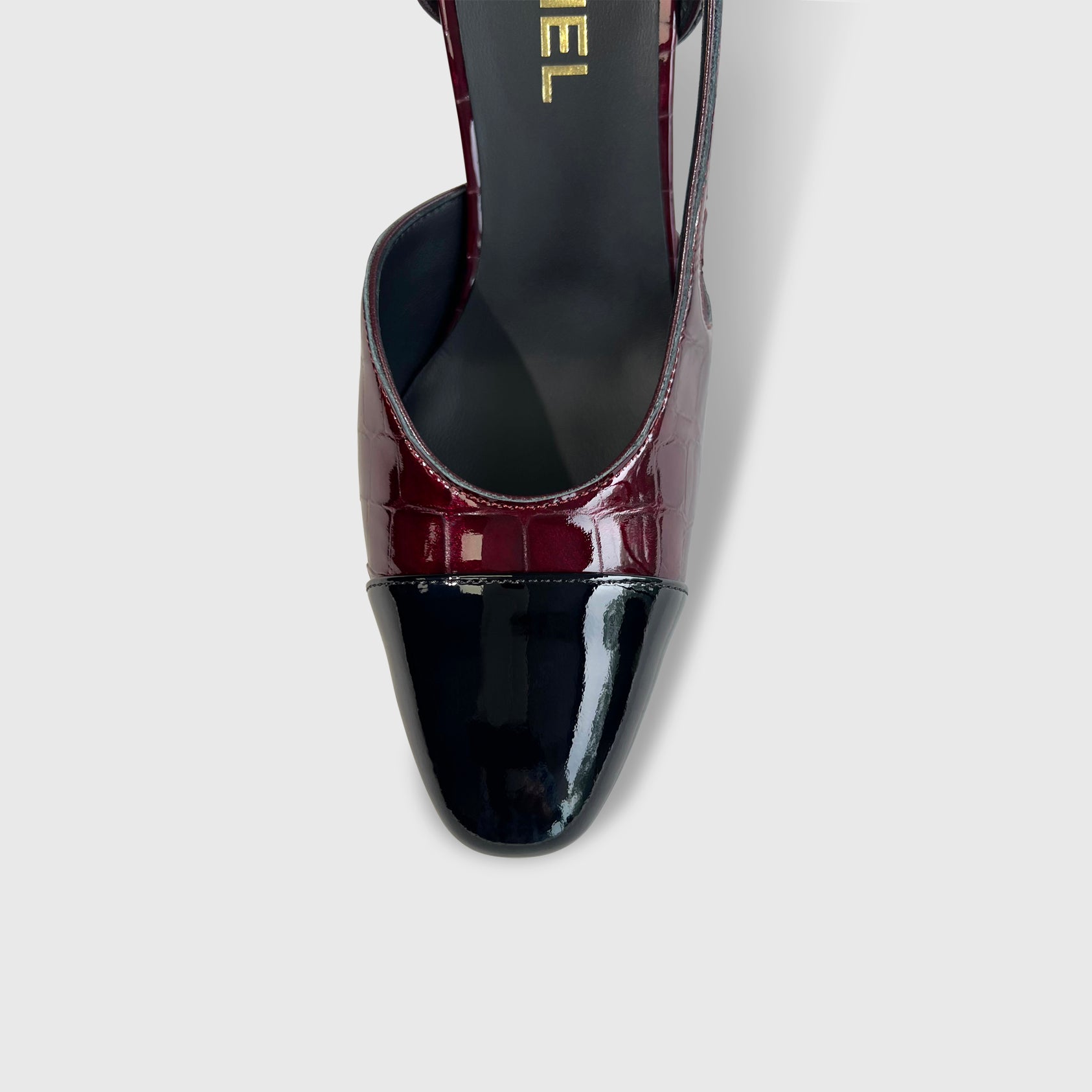 Chanel Croc Emobossed Slingback