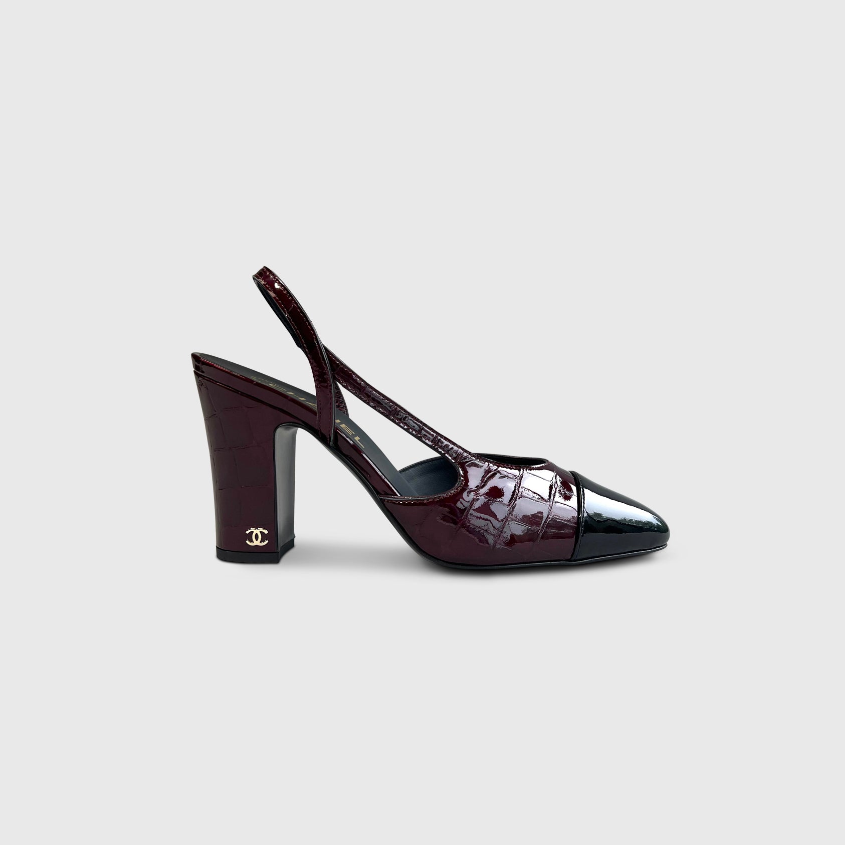 Chanel Croc Emobossed Slingback