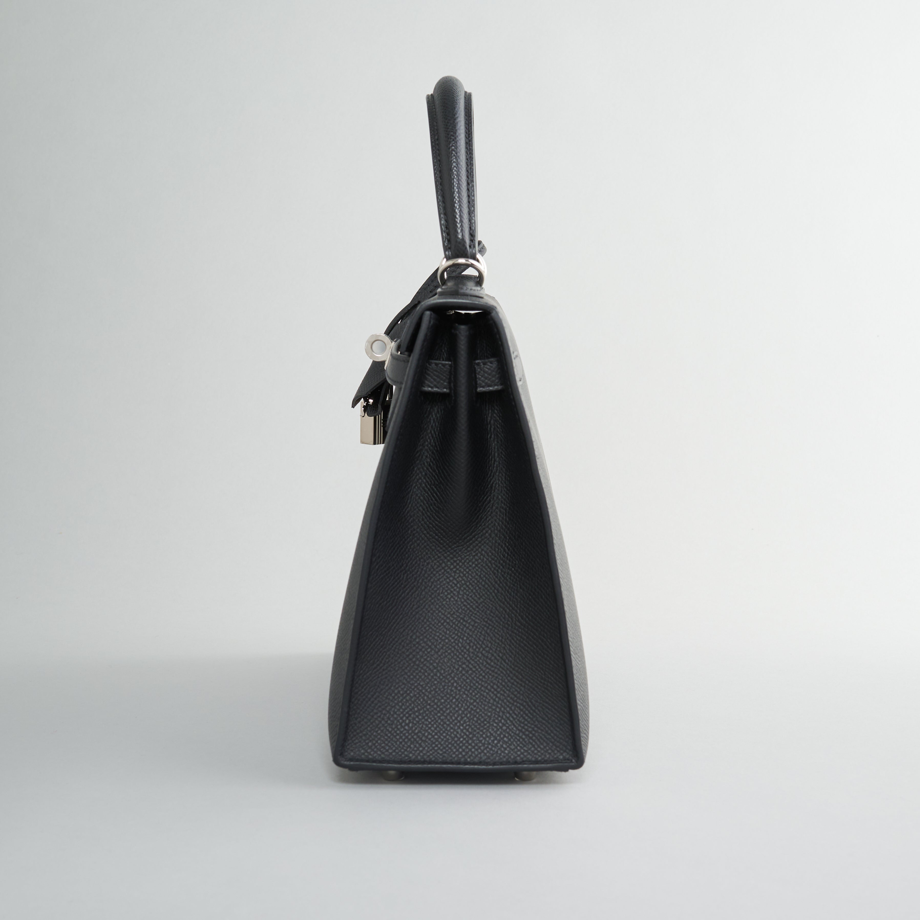 Hermès Kelly 25 Epsom Black Sellier Palladium Hardware