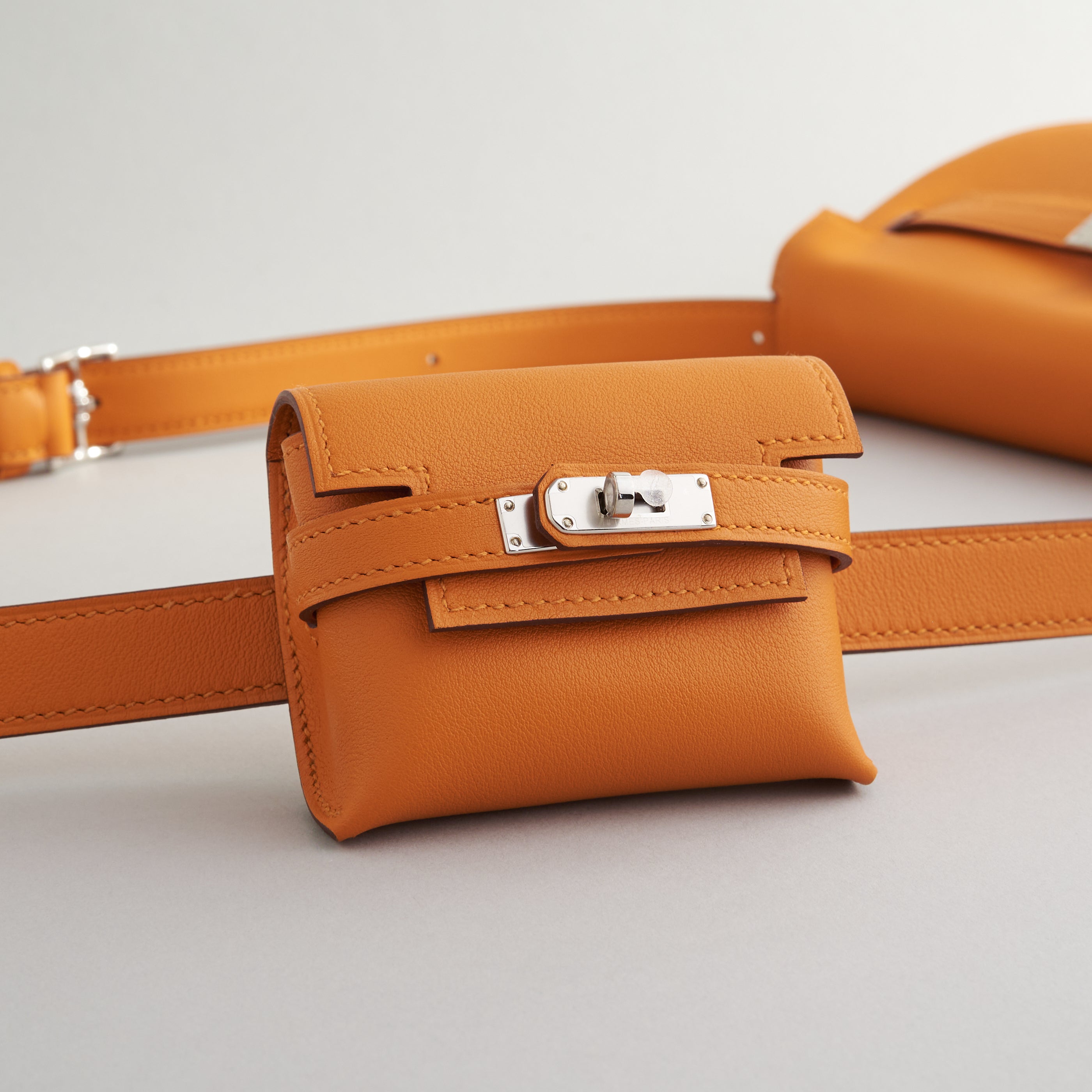 Hermès Kelly Moove Swift Apricot  Palladium Hardware
