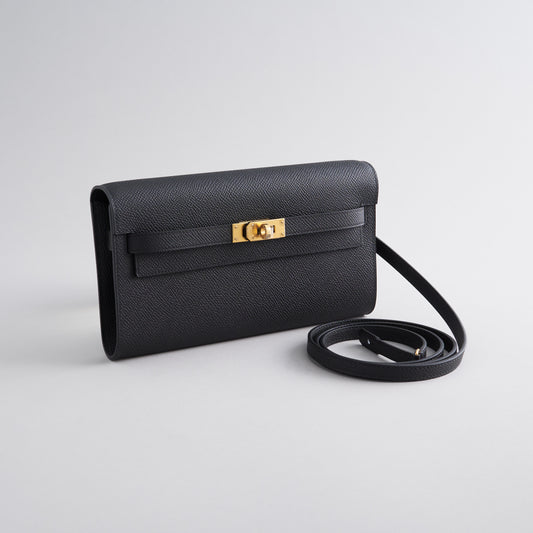 Hermès Kelly To Go Epsom Black Gold Hardware