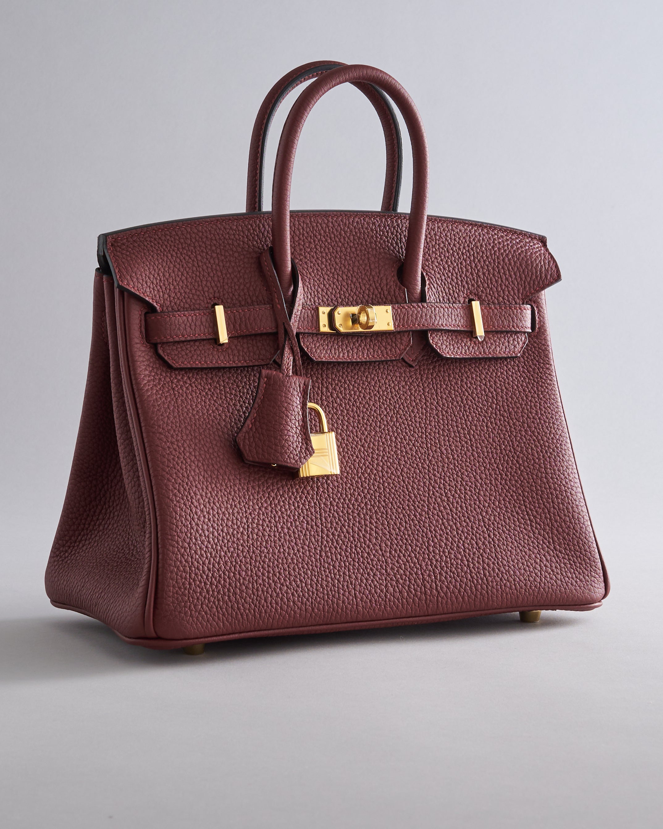 Hermes Birkin 25 Togo Rouge Sellier Gold Hardware Retourne