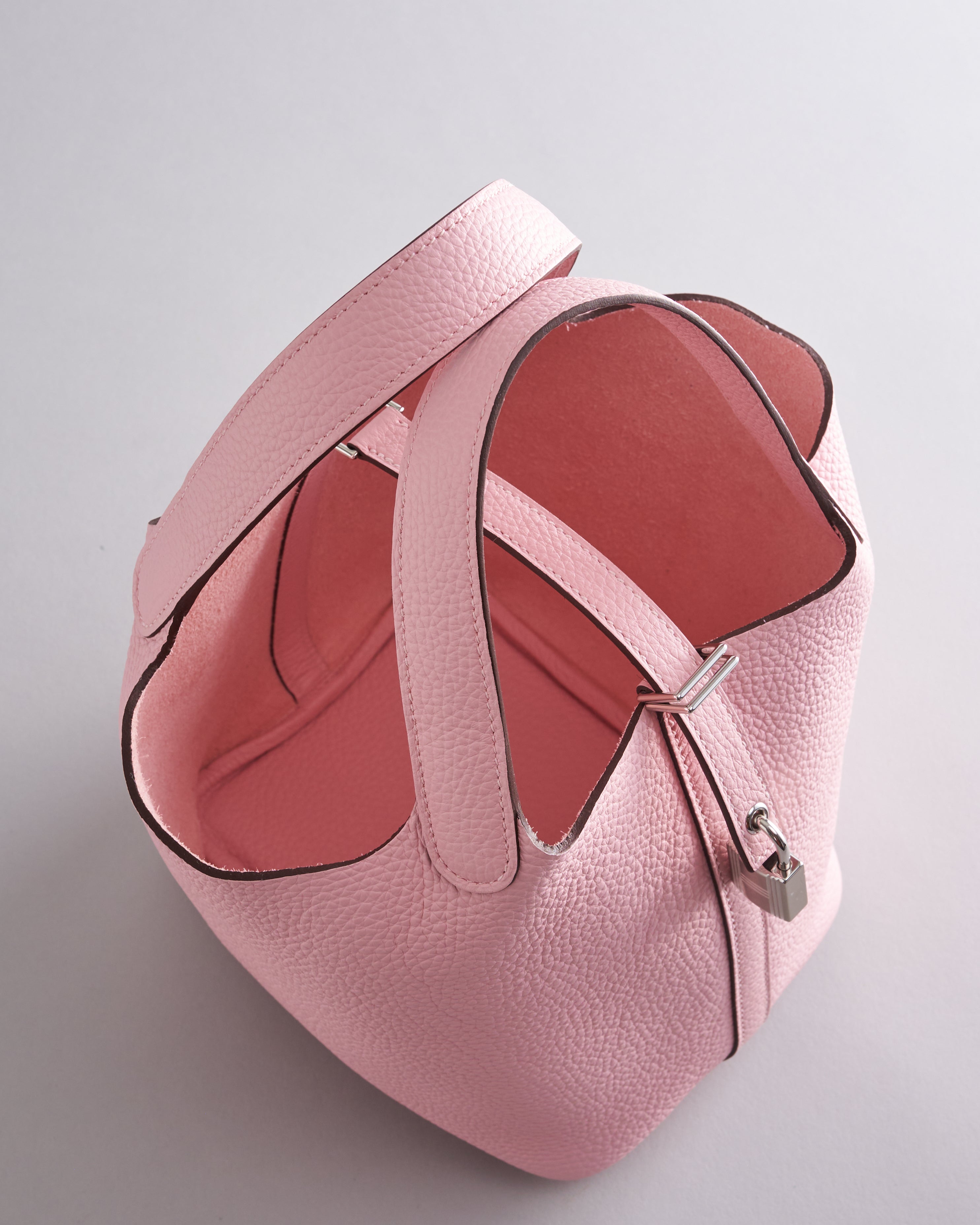 Hermès Picotin 18 Clemence Rose Sakura Palladium Hardware eliteUSA