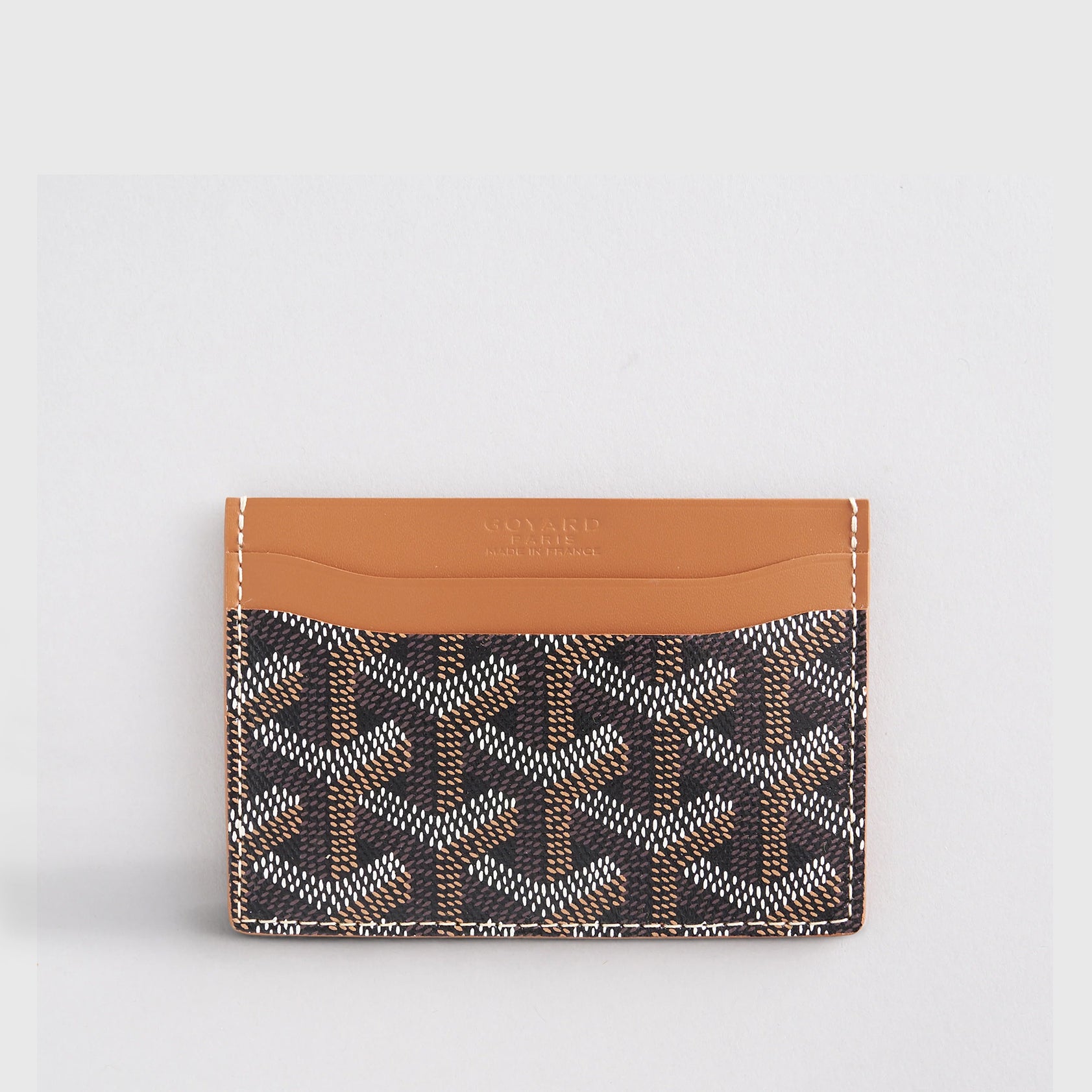 Goyard St. Sulpice Card Holder Black/Tan - eliteUSA 