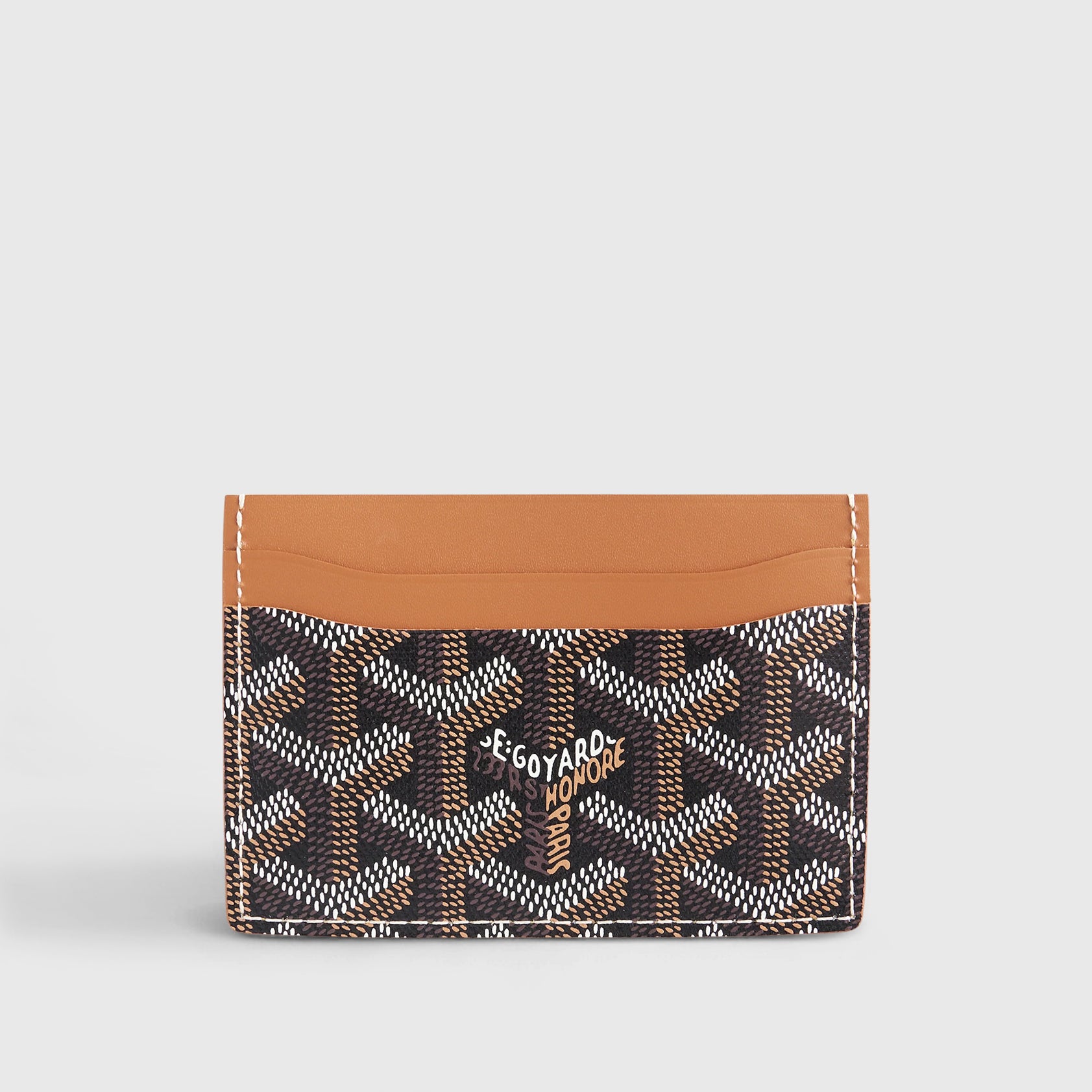 Goyard St. Sulpice Card Holder Black/Tan - eliteUSA 