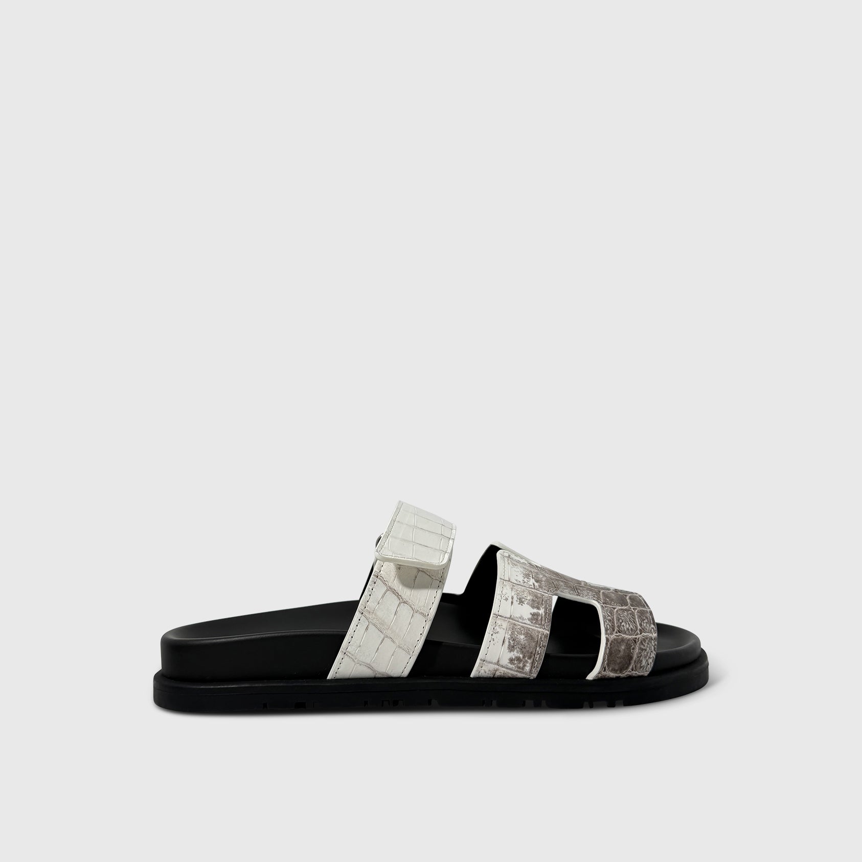 Hermès Chypre Sandals White Himalaya Croc