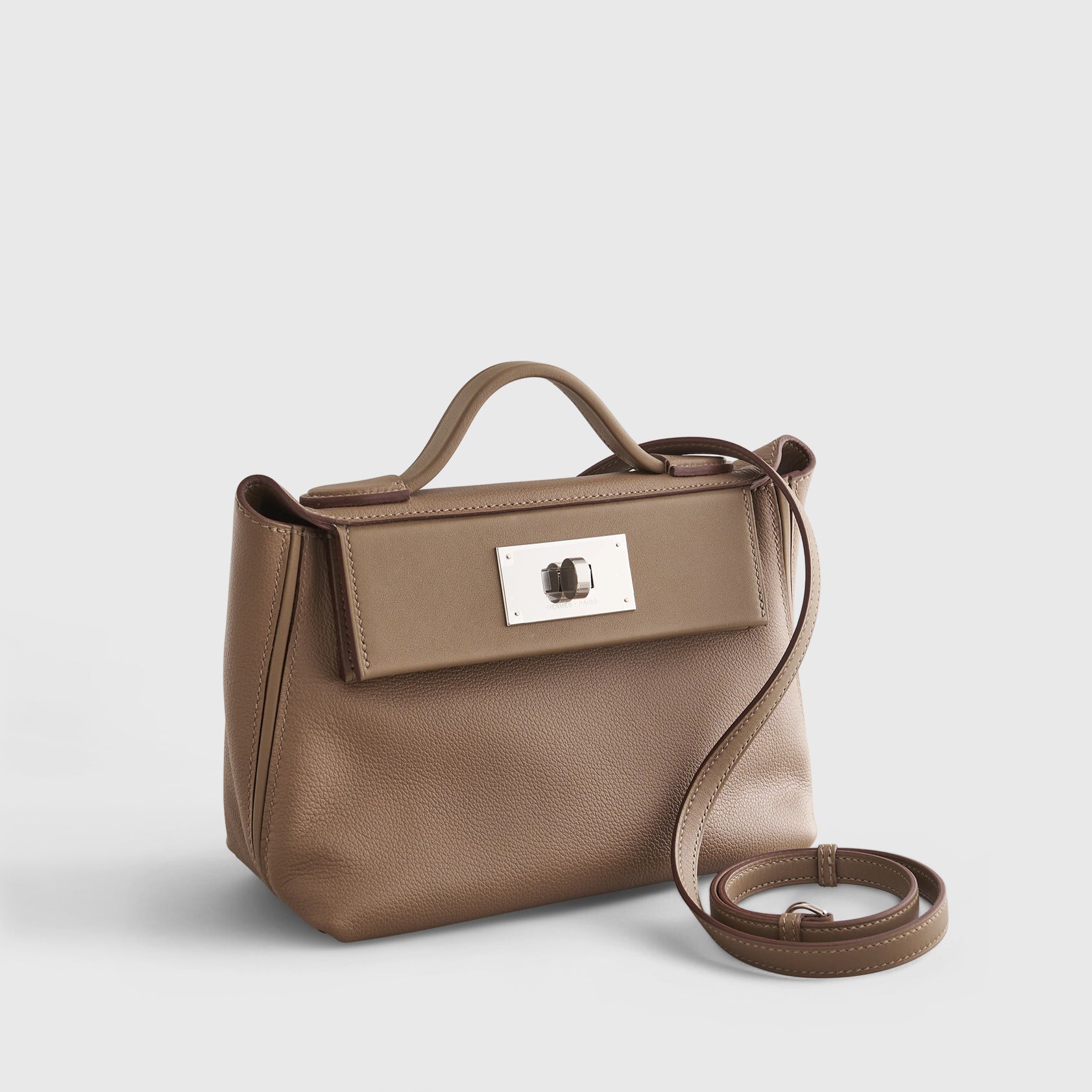 Hermès 24/24 Mini Etoupe Palladium Hardware