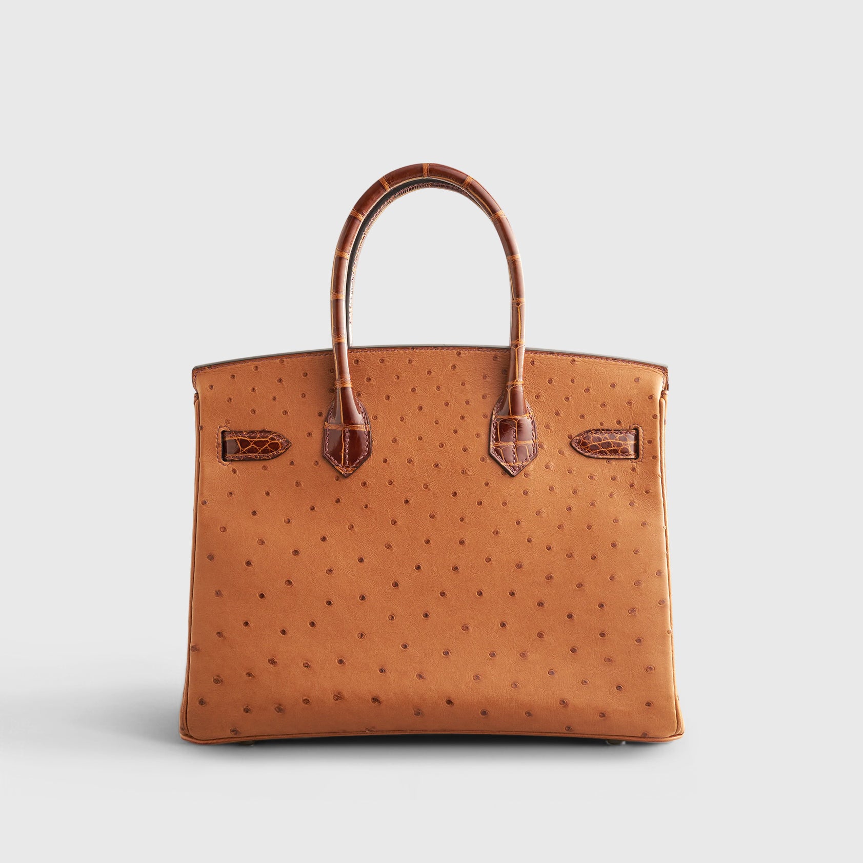 Hermès Birkin Touch 30 Alligator, Ostrich Cognac/Miel Palladium Hardware