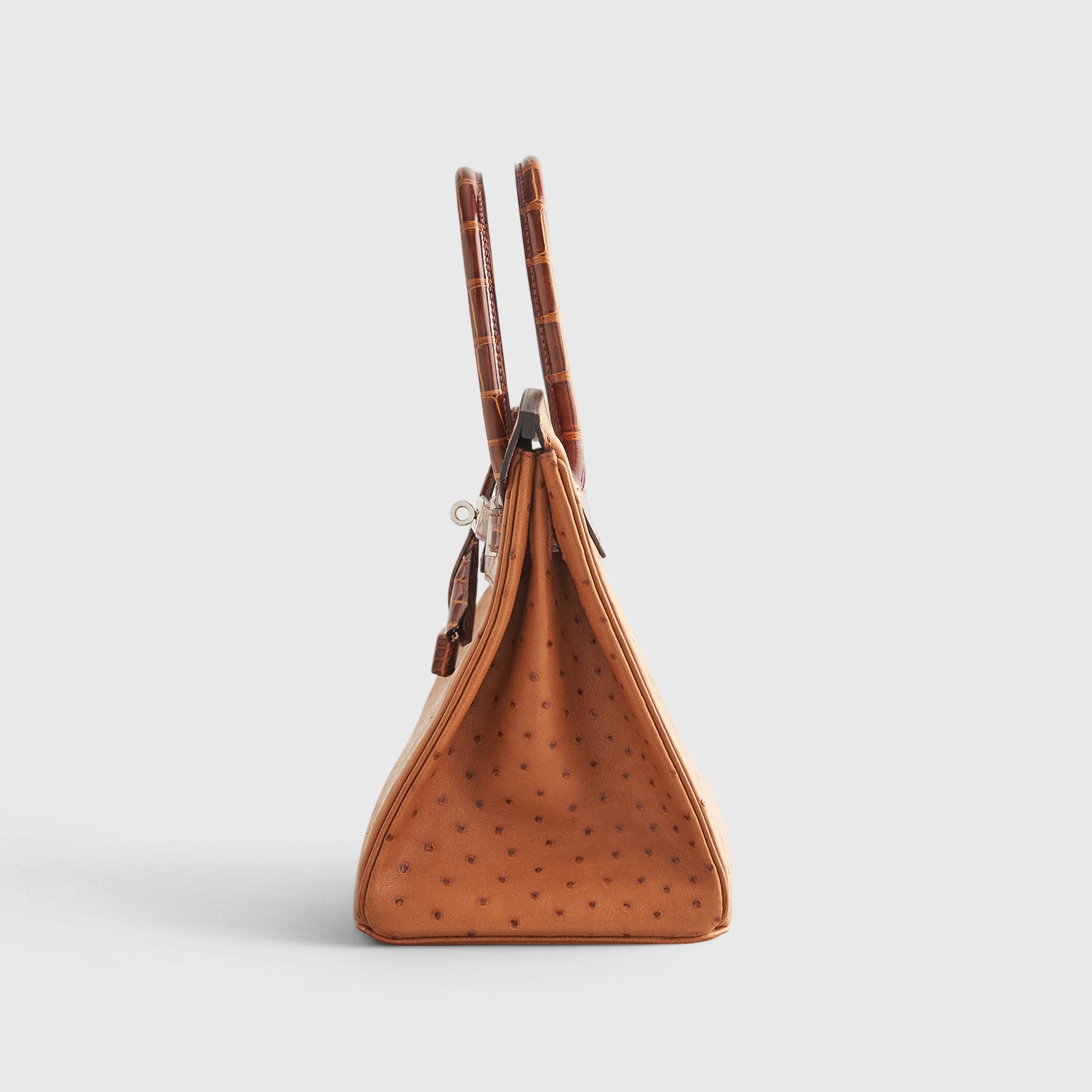 Hermès Birkin Touch 30 Alligator, Ostrich Cognac/Miel Palladium Hardware