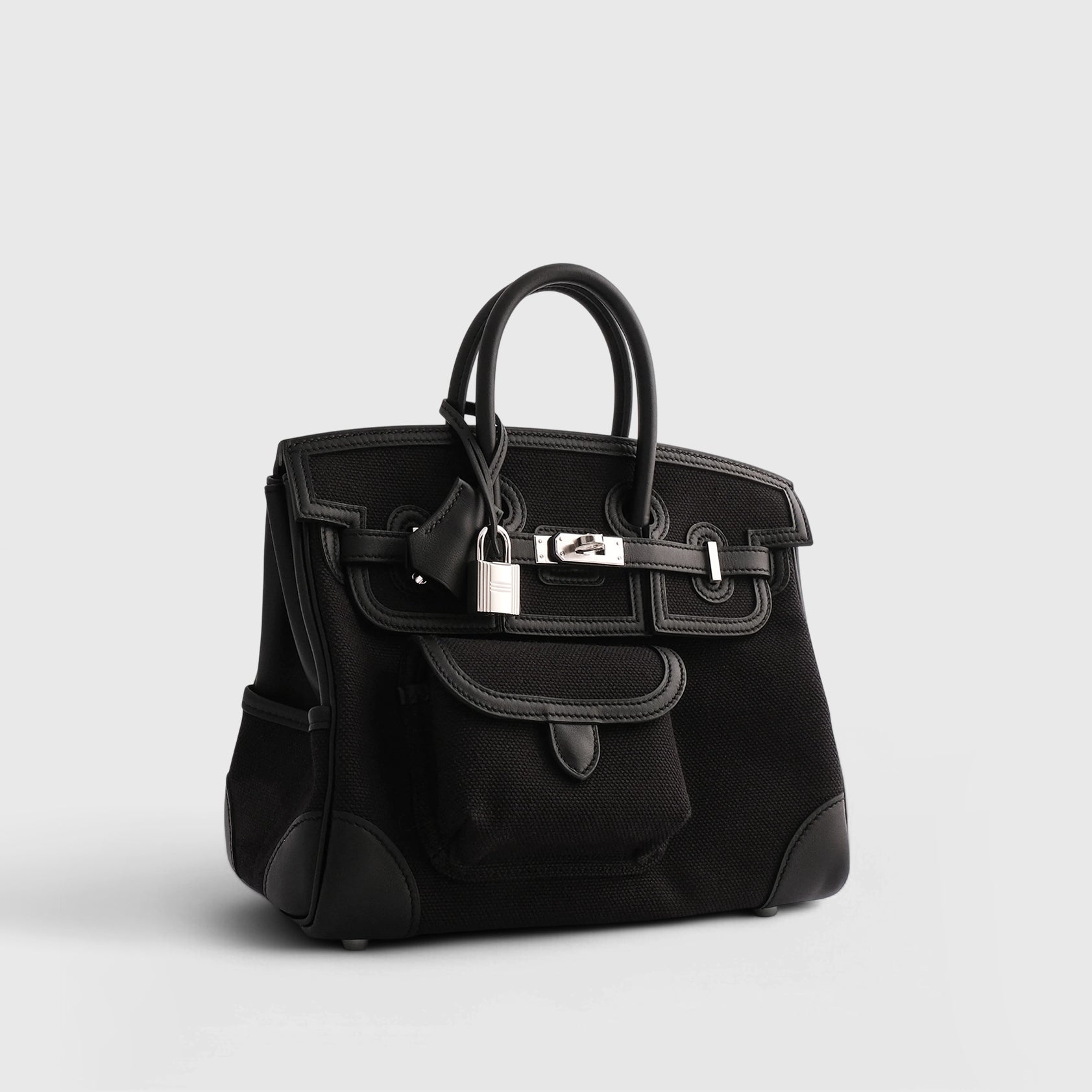 Hermès Birkin Cargo 25 Black/ Black Palladium Hardware - eliteUSA 