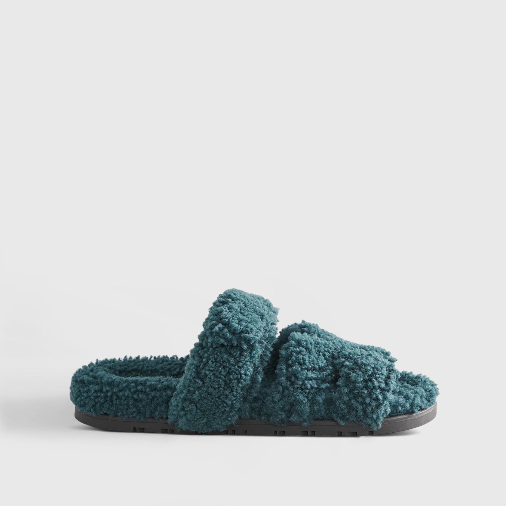 Hermès Chypre Sandals Shearling Vert Anglais