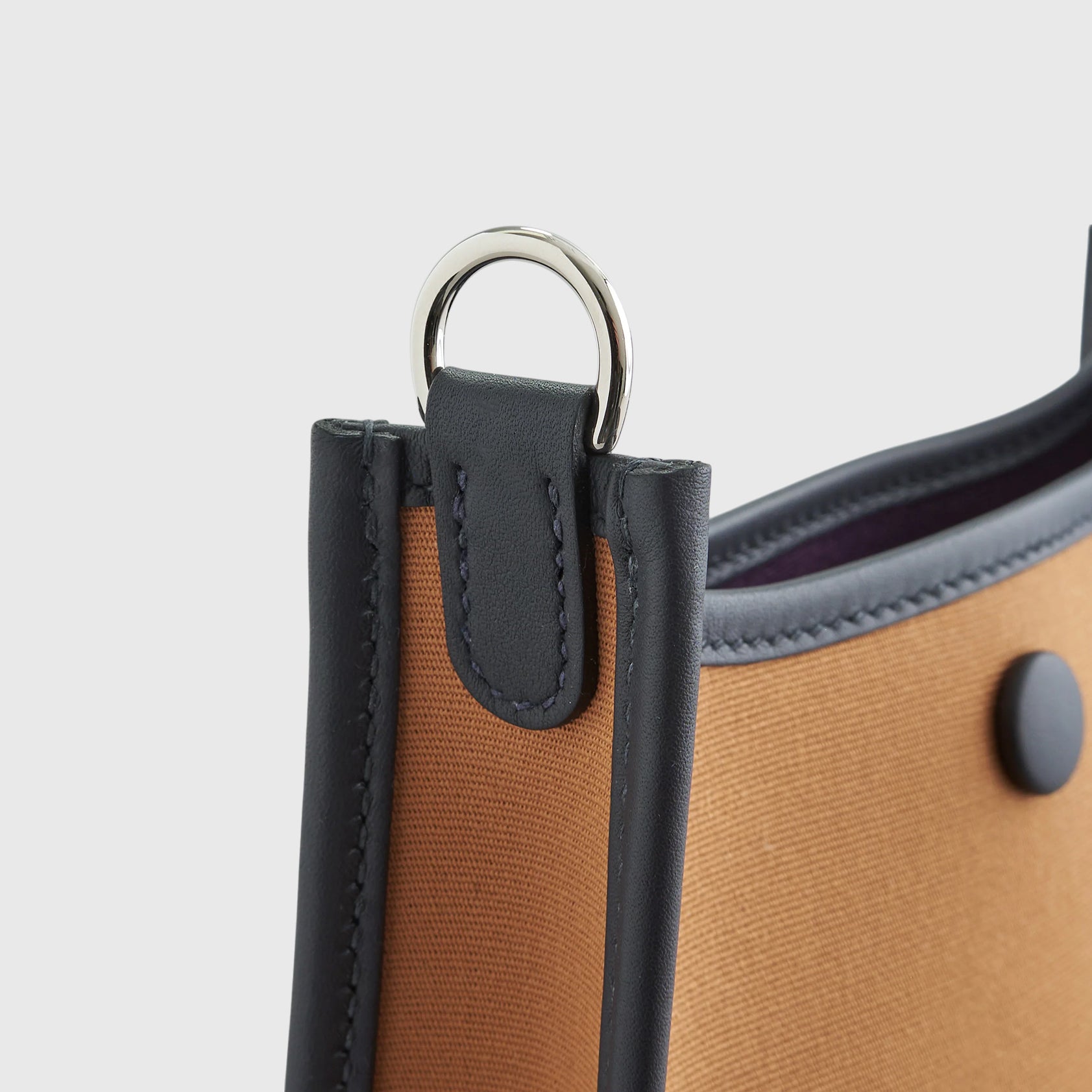 Hermès Evelyne Mini Toila, Swift Dune/Cassis/Caban Palladium Hardware