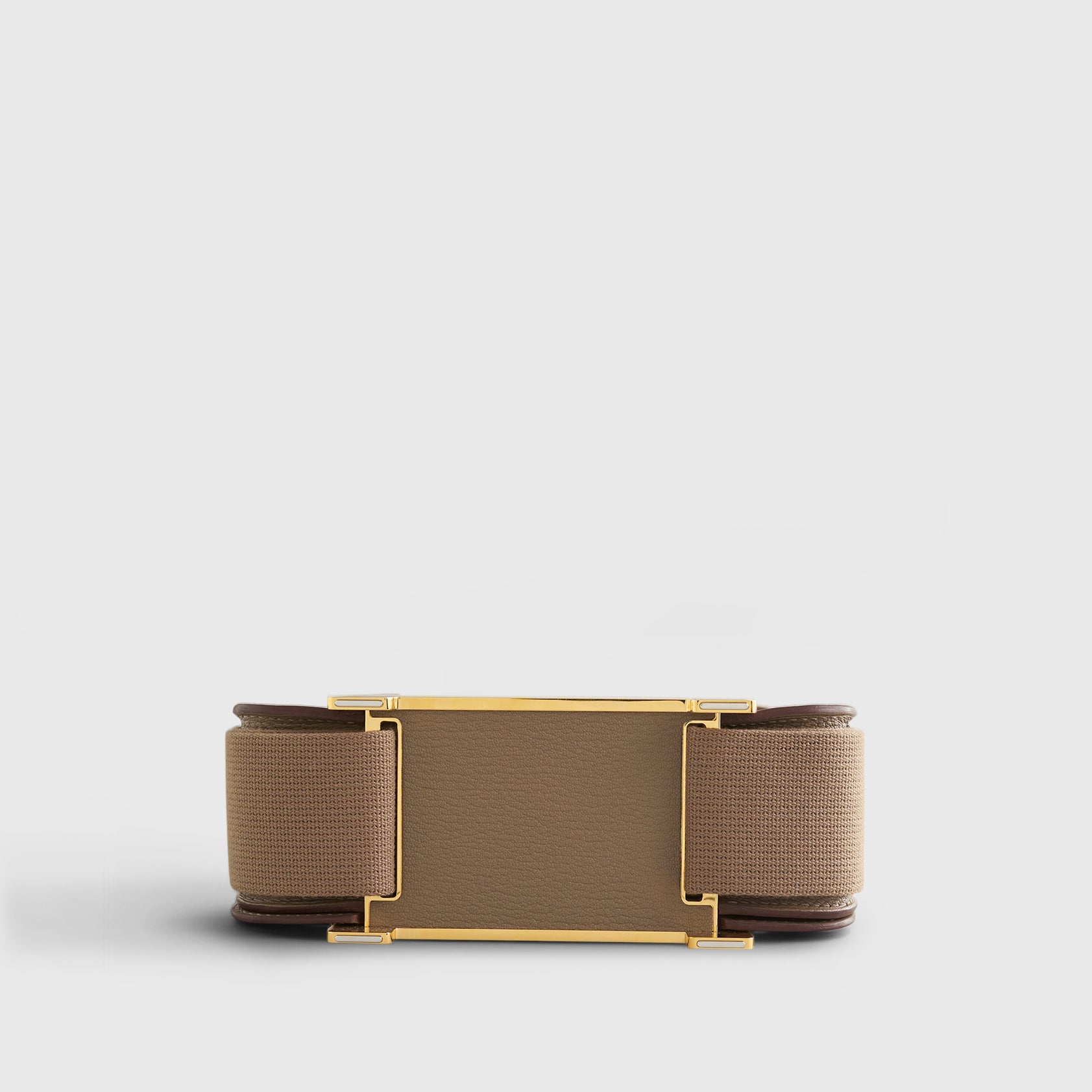 Hermès Geta Bag Chevre Etoupe Gold Hardware