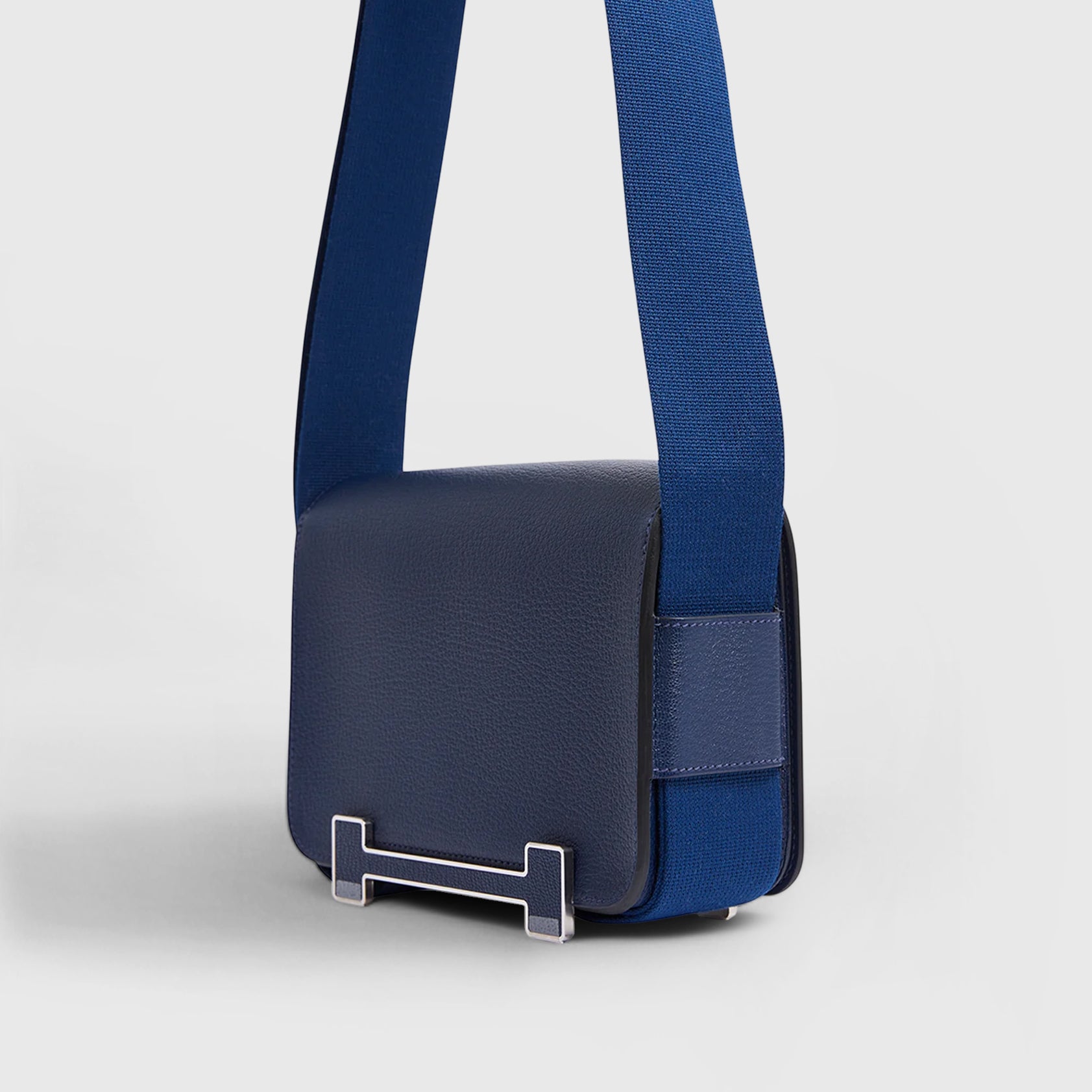 Hermès Geta Bag Chevre Navy Palladium Hardware