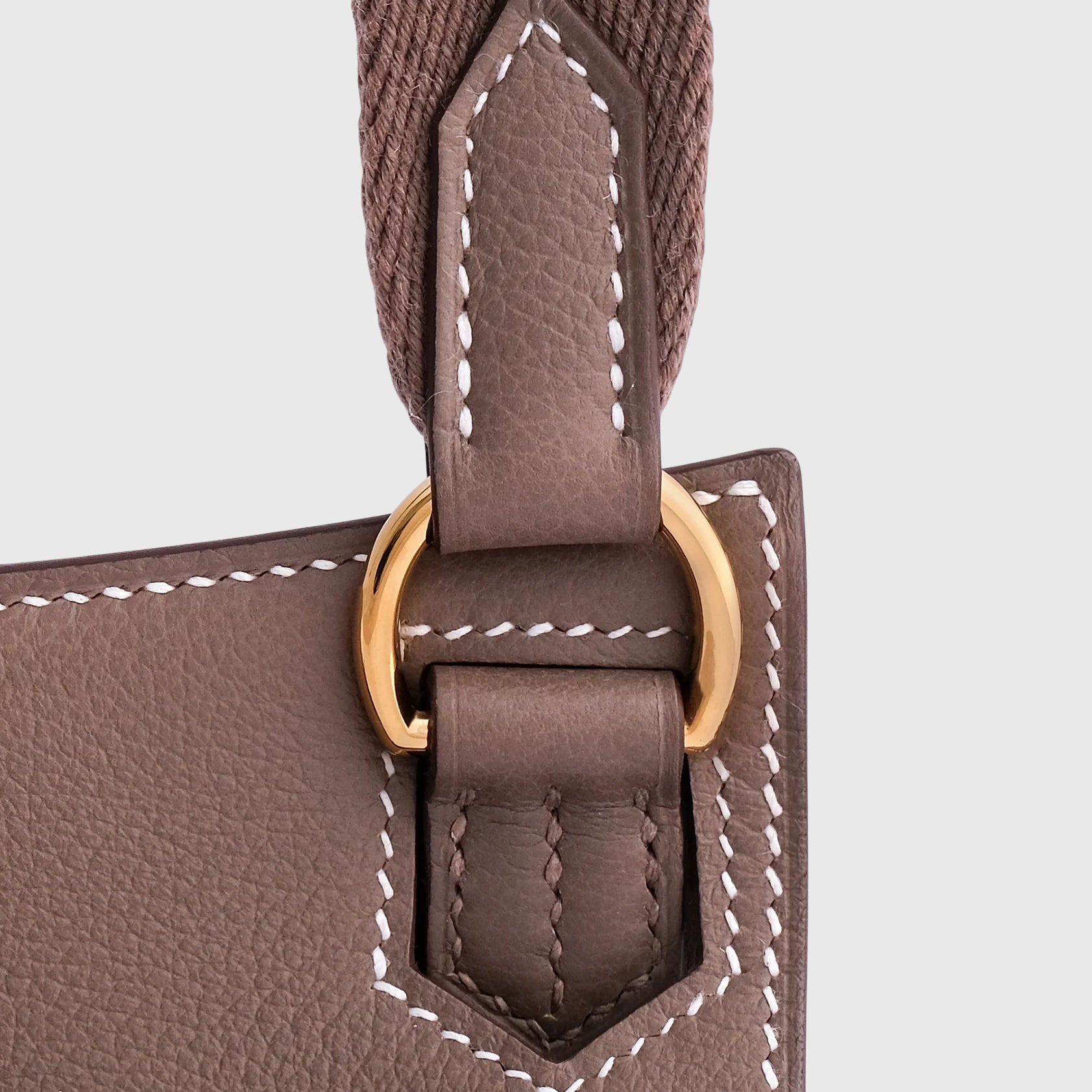 Hermès Jypsiere Bag Mini Swift Etoupe Gold Hardware - eliteUSA 