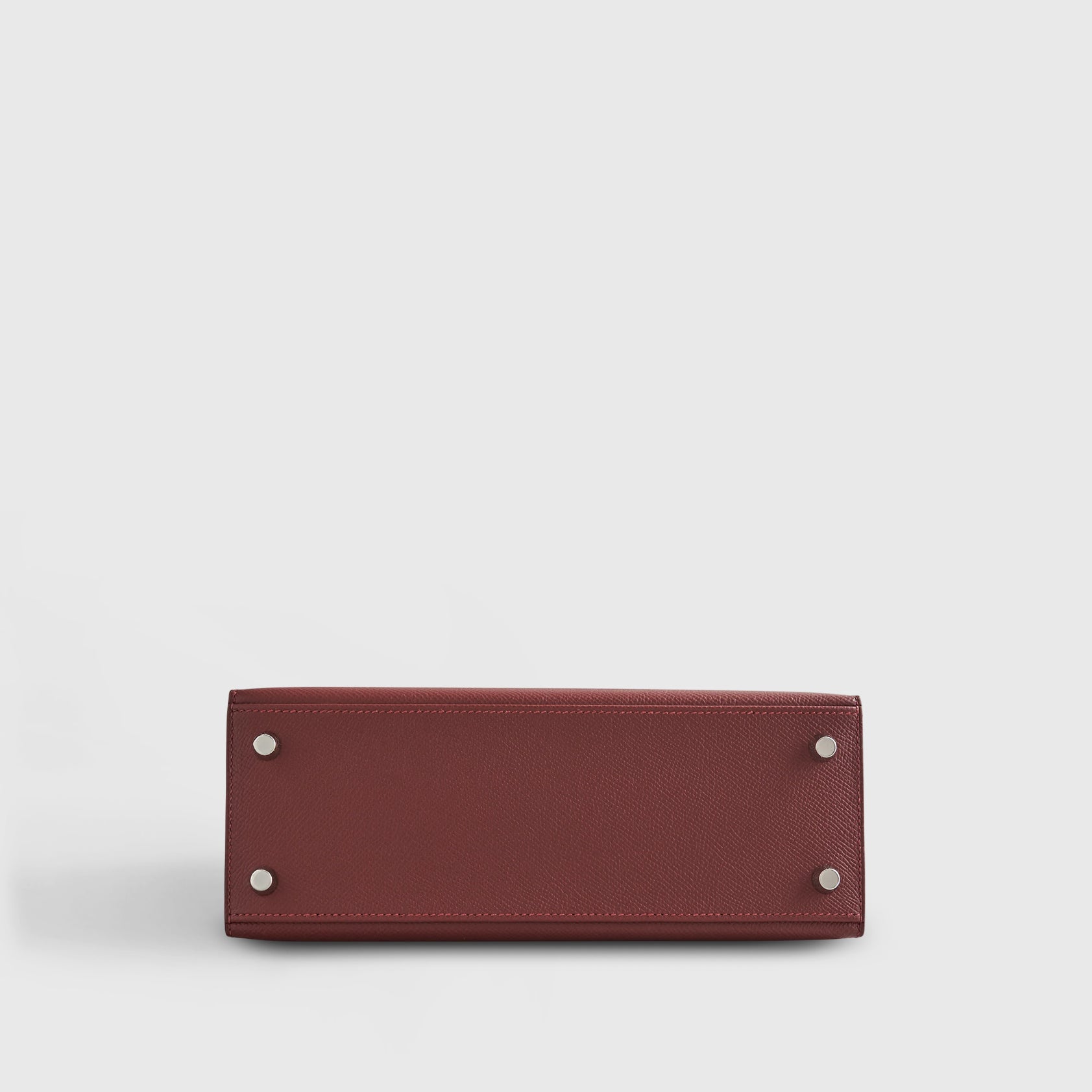 Hermès Kelly 25 Epsom Rouge H Sellier Palladium Hardware - eliteUSA 